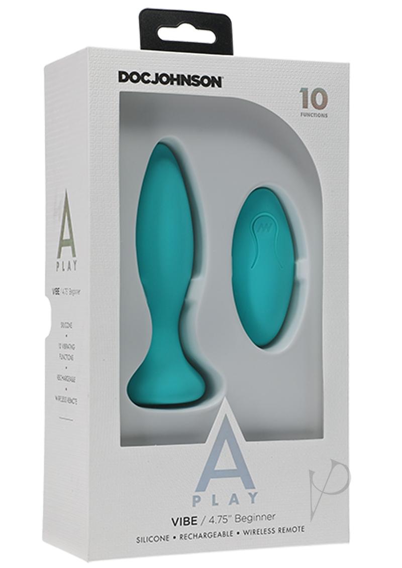Remote Control Anal Plug for Beginners - Play Vibe Teal | Comfortable Silicone Butt Plug with Wireless Remote | Perfect for Couples Play & Solo Exploration