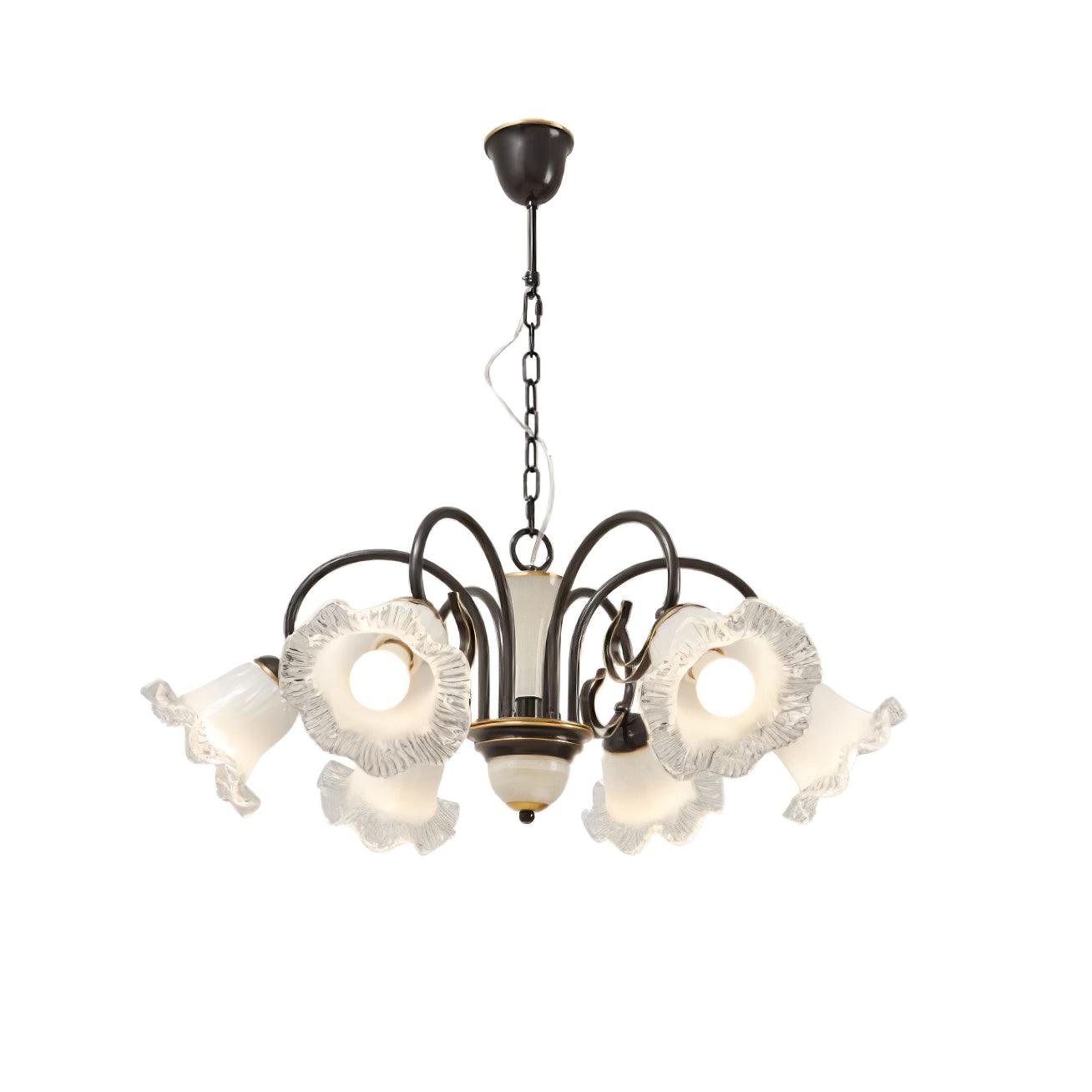 Elegant Luce Black Chandelier - Modern Crystal Ceiling Light Fixture for Dining Room, Bedroom & Living Room Decor