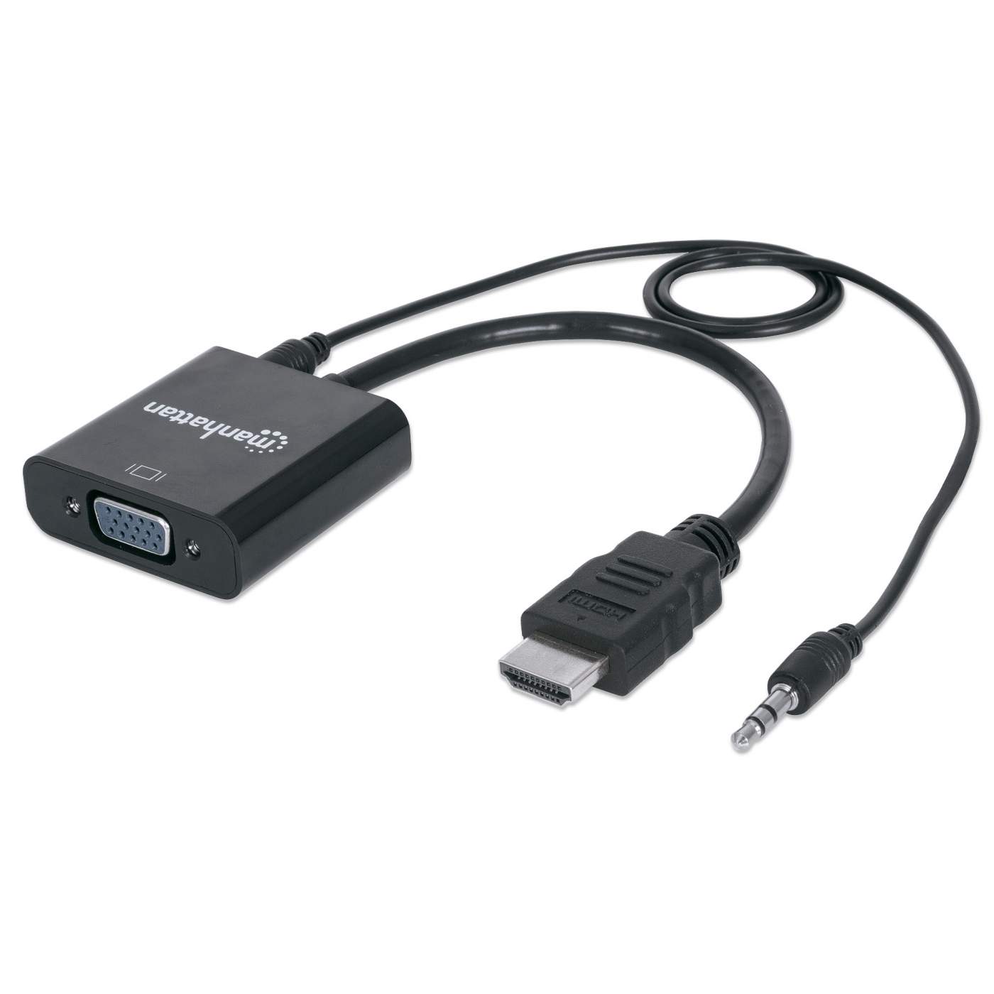 HDMI to VGA Adapter Converter - 1080P Full HD Video Audio Cable for PC Laptop TV Monitor Projector - Connect HDMI Devices to VGA Displays for Home Office Entertainment & Presentations