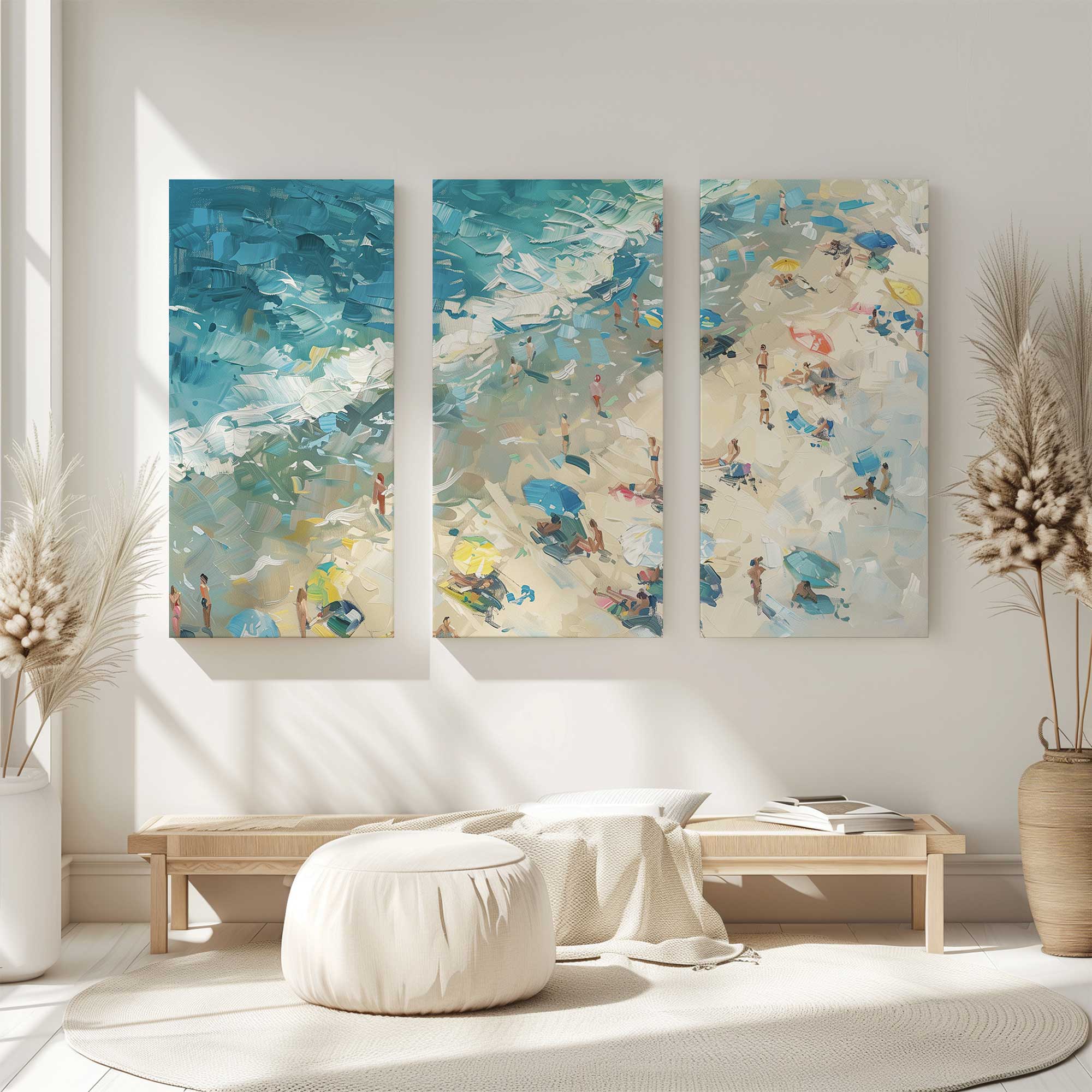 Coastal Harmony Large Canvas Print - Stunning Beach Wall Art for Living Room, Bedroom & Office Decor