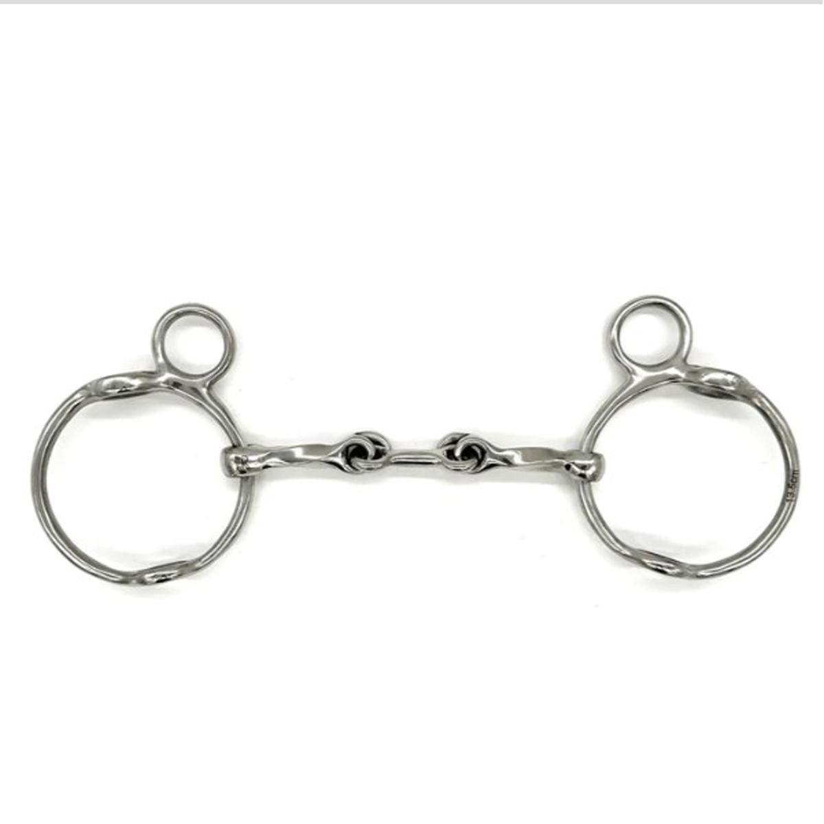 AJR Twisted Locking Dog Bone Curb Gag Bit - Horse Training Bit for Western Riding, Dressage & Trail Riding - Stainless Steel Equestrian Bit for Better Control & Comfort