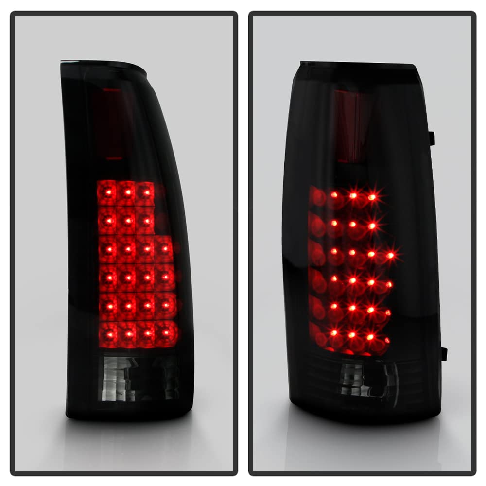 ACANII LED Tail Lights for 1988-1998 Chevy Silverado GMC Sierra Suburban Tahoe - Black Smoke Style (Driver & Passenger Side) | Upgrade Your Truck's Rear Lighting for Safety & Style