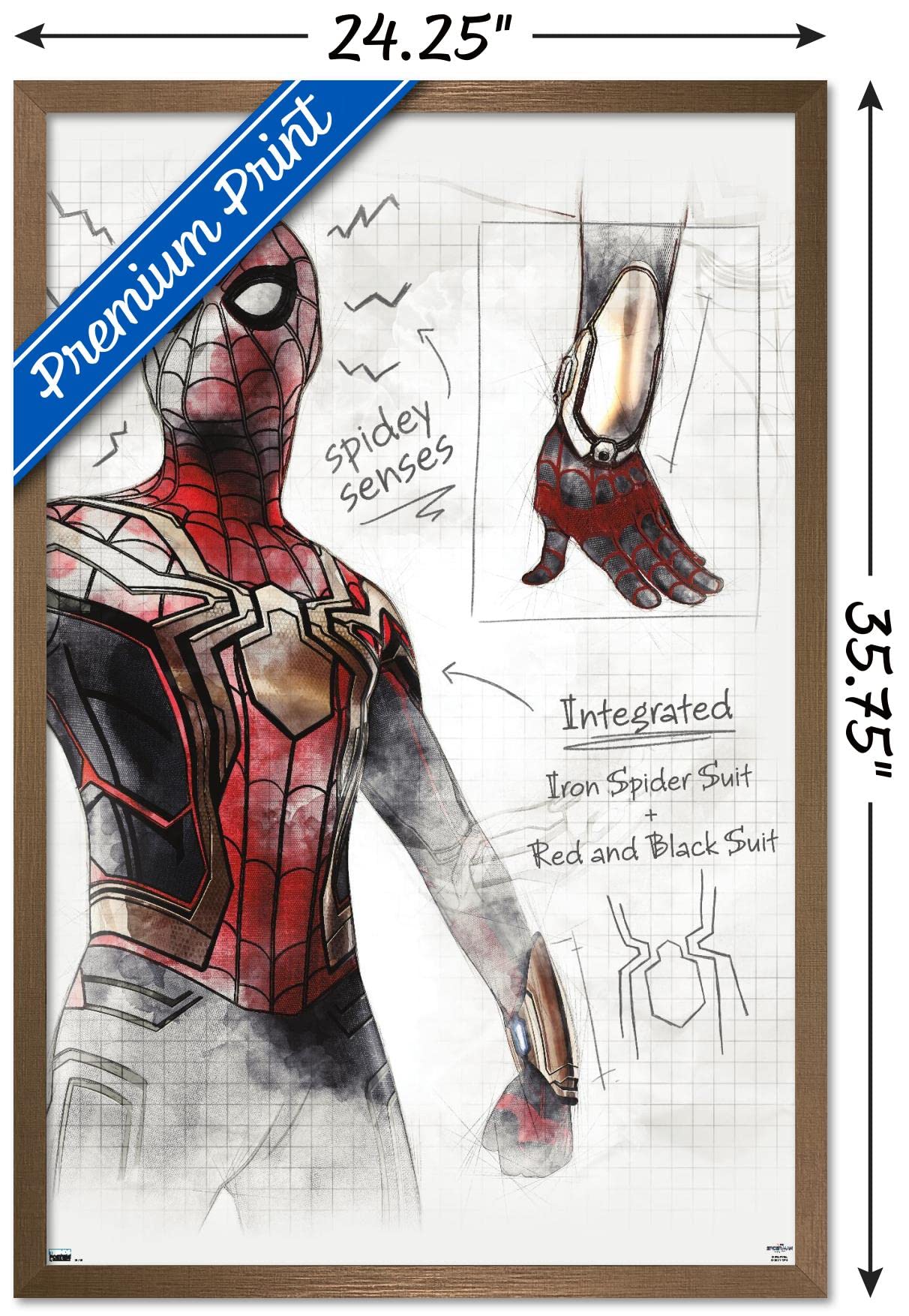 Trends International Marvel Spider-Man: No Way Home Sketches Wall Poster - 34