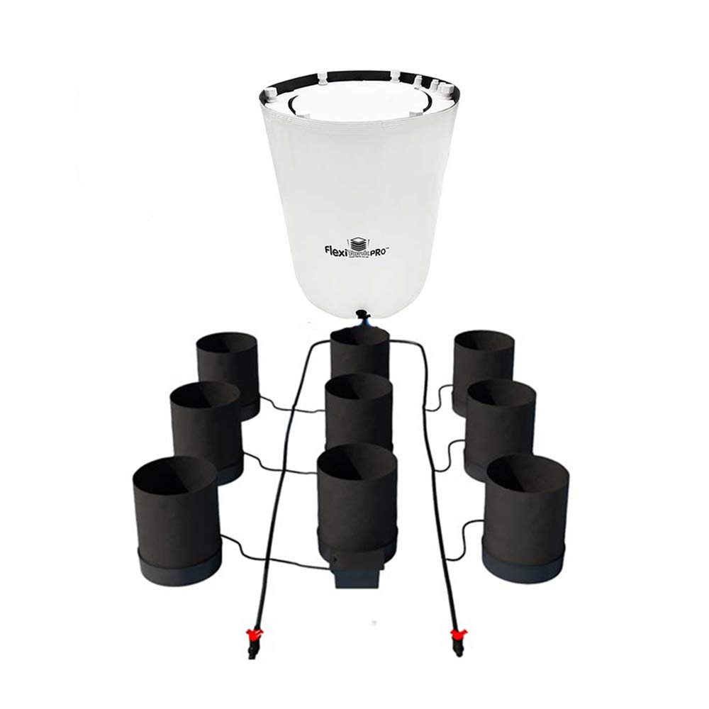 AutoPot Spring Pot 9 Pot XL Hydroponic Growing System with 25 Gallon Flexi Tank PRO (5 Gallon Spring Pots) - Indoor & Outdoor Gardening, Greenhouse, and Home Plant Cultivation
