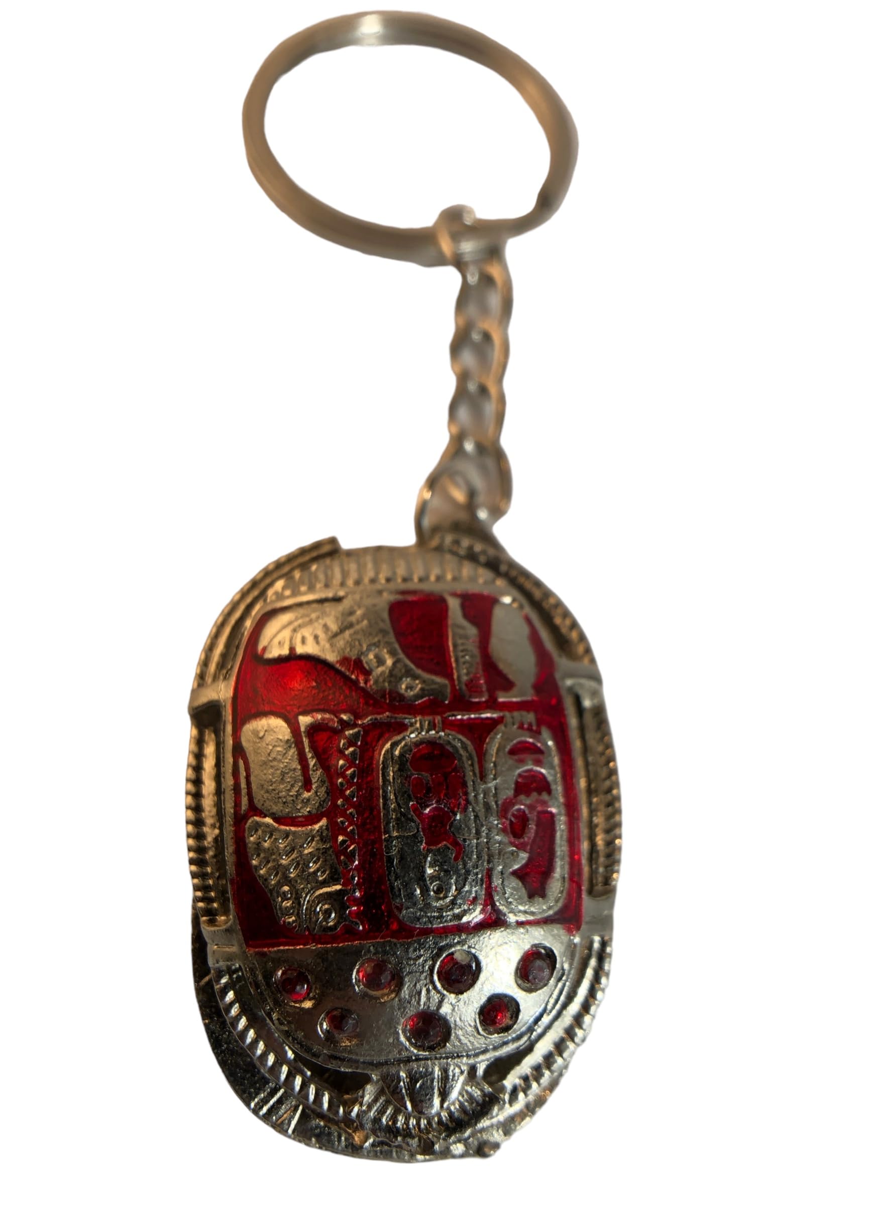 PANDA HOUSE Egyptian Scarab Keychain - Ancient Egyptian Symbol Key Ring for Protection & Good Luck - Perfect for Home, Car Keys, Backpacks & Gifts