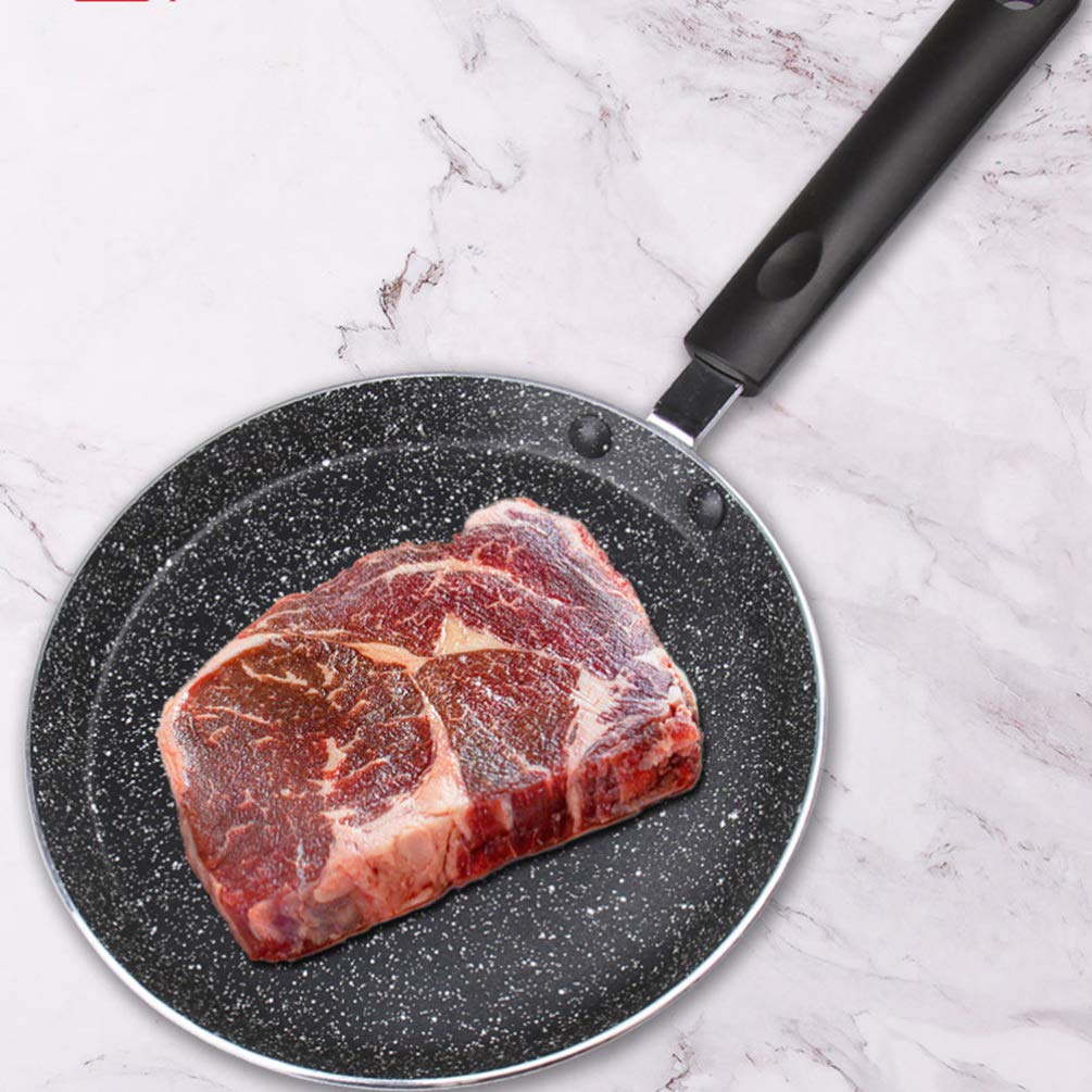 Hemoton 1-Piece Granite Nonstick Frying Pan - 8 Inch Small Skillet for Eggs, Omelets & Pancakes - Ceramic Coated Deep Dish Stove Top Pan - Perfect for Camping, RV Cooking & Small Kitchen Spaces