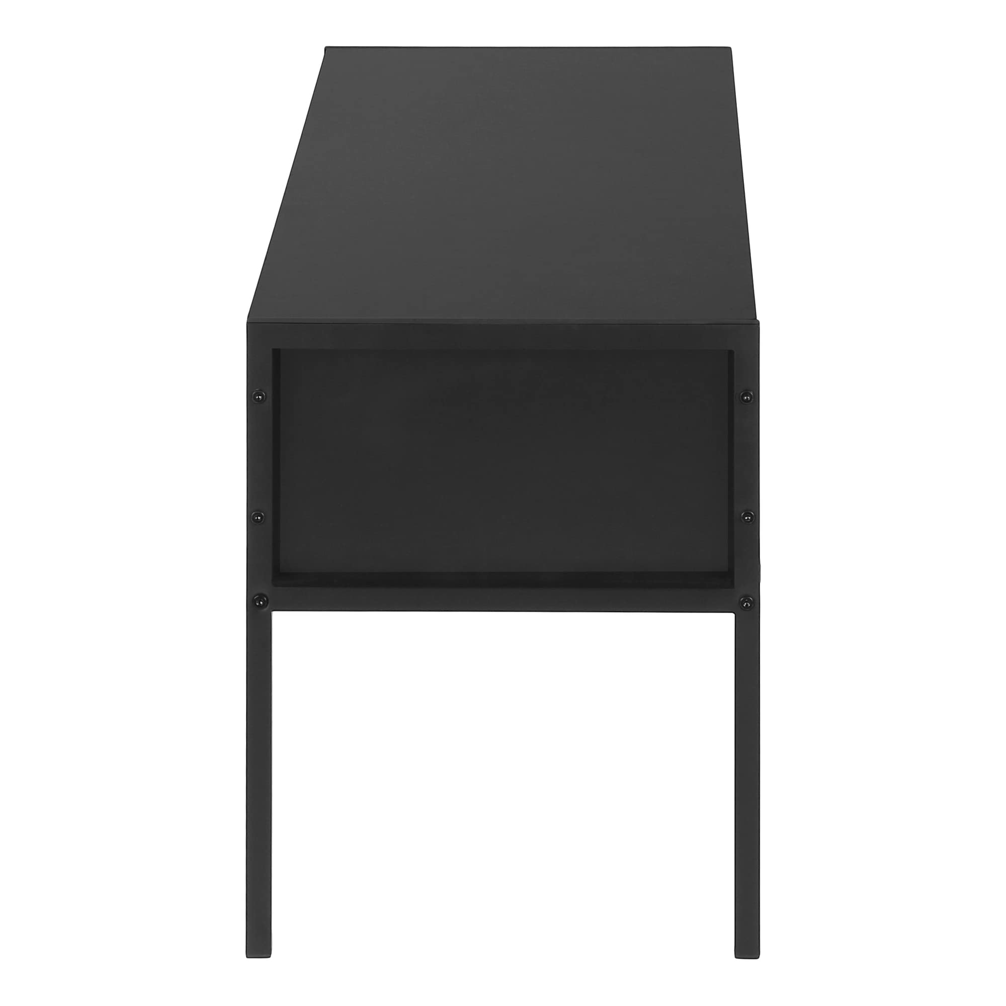 Monarch Specialties 2874 48-Inch TV Stand - Modern Black Media Console with Storage Drawer for Living Room & Bedroom - 47.25
