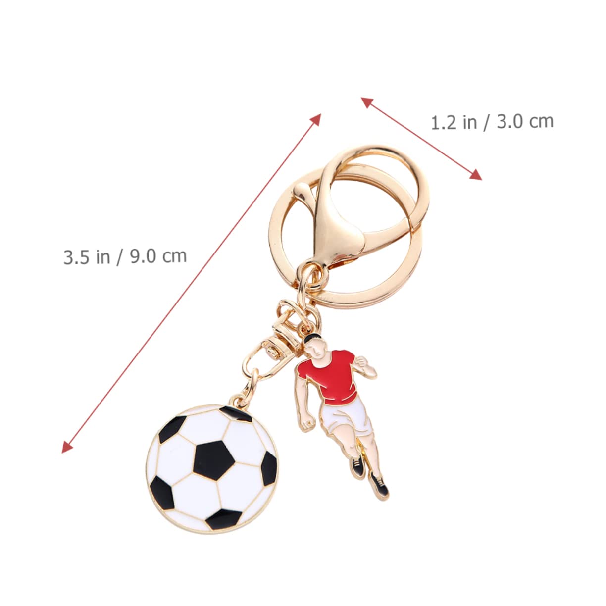 16 Pcs Football Keychain Set - Zinc Alloy Key Rings for Sports Fans & Gifts