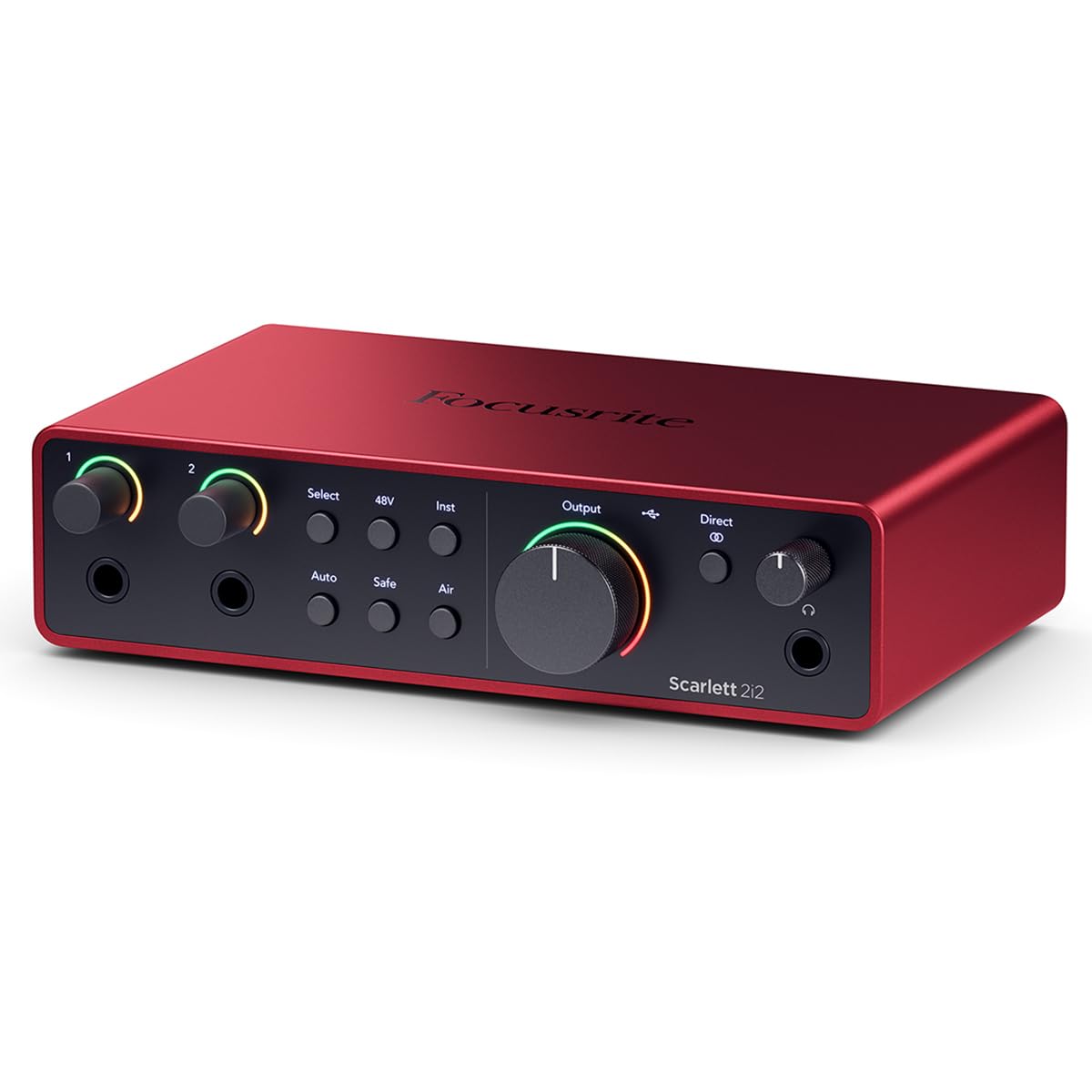 Focusrite Scarlett 2i2 4th Gen USB Audio Interface Bundle with Pro Tools Software & 10ft XLR Cable - Professional Studio Recording for Podcasting, Music Production & Home Studio Setup
