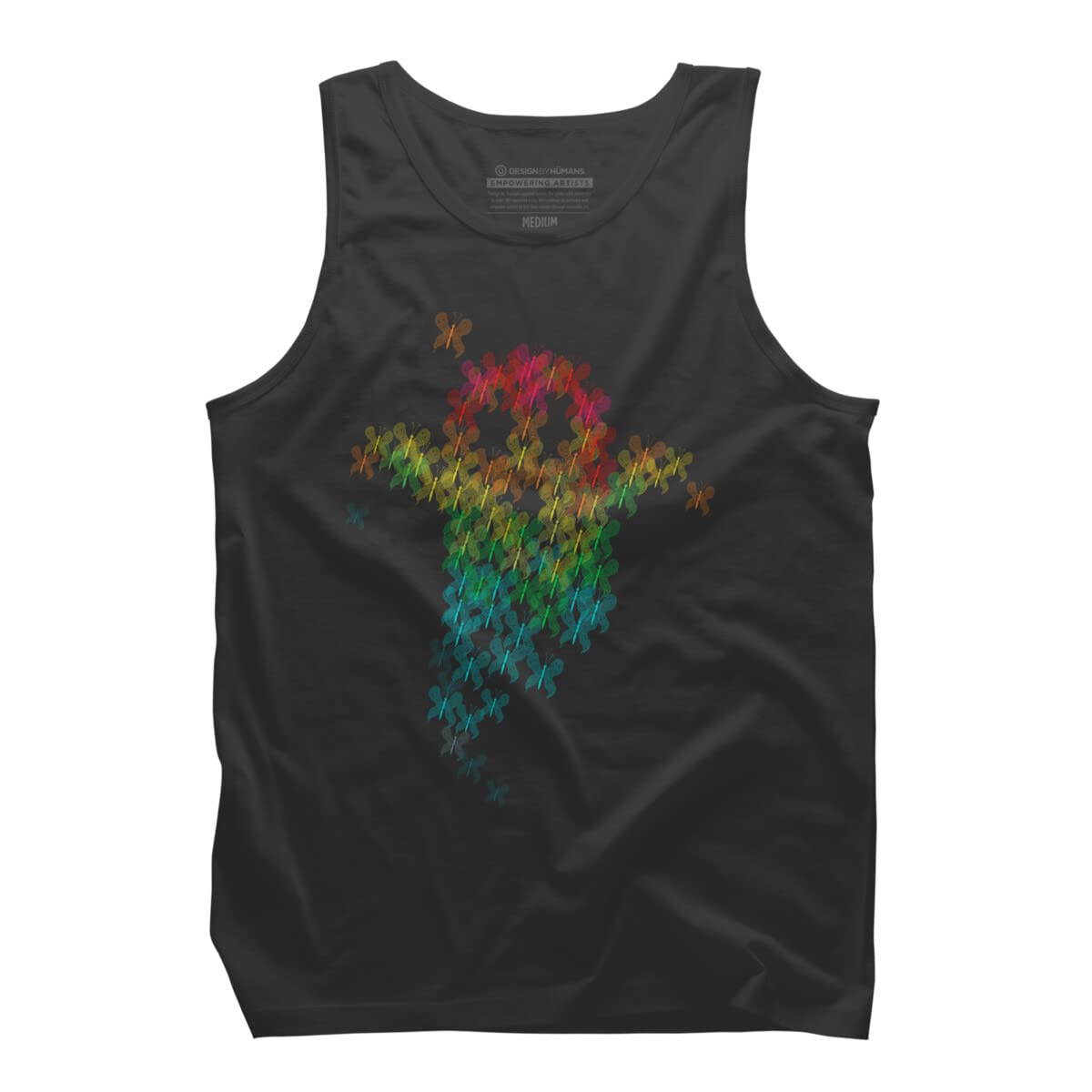 Design By Humans Men's Summer Ghost by Niallo Sleeveless Tank Top - Lightweight & Breathable for Casual Wear, Gym, and Outdoor Activities