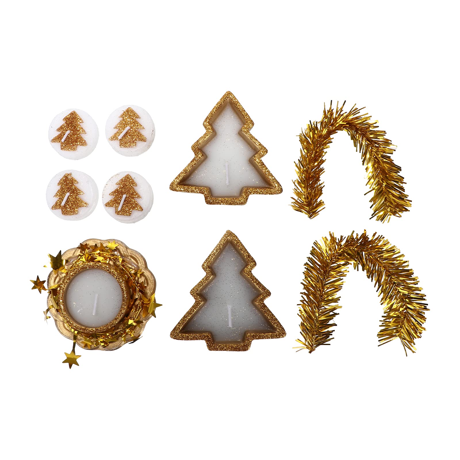 Christmas Scented Candles - Set of 12 Pine Tree Shaped Holiday Candles for Xmas Decorations, Home Party Decor & Festive Ambiance | Perfect for Holiday Tablescapes, Mantel Displays & Gift Giving