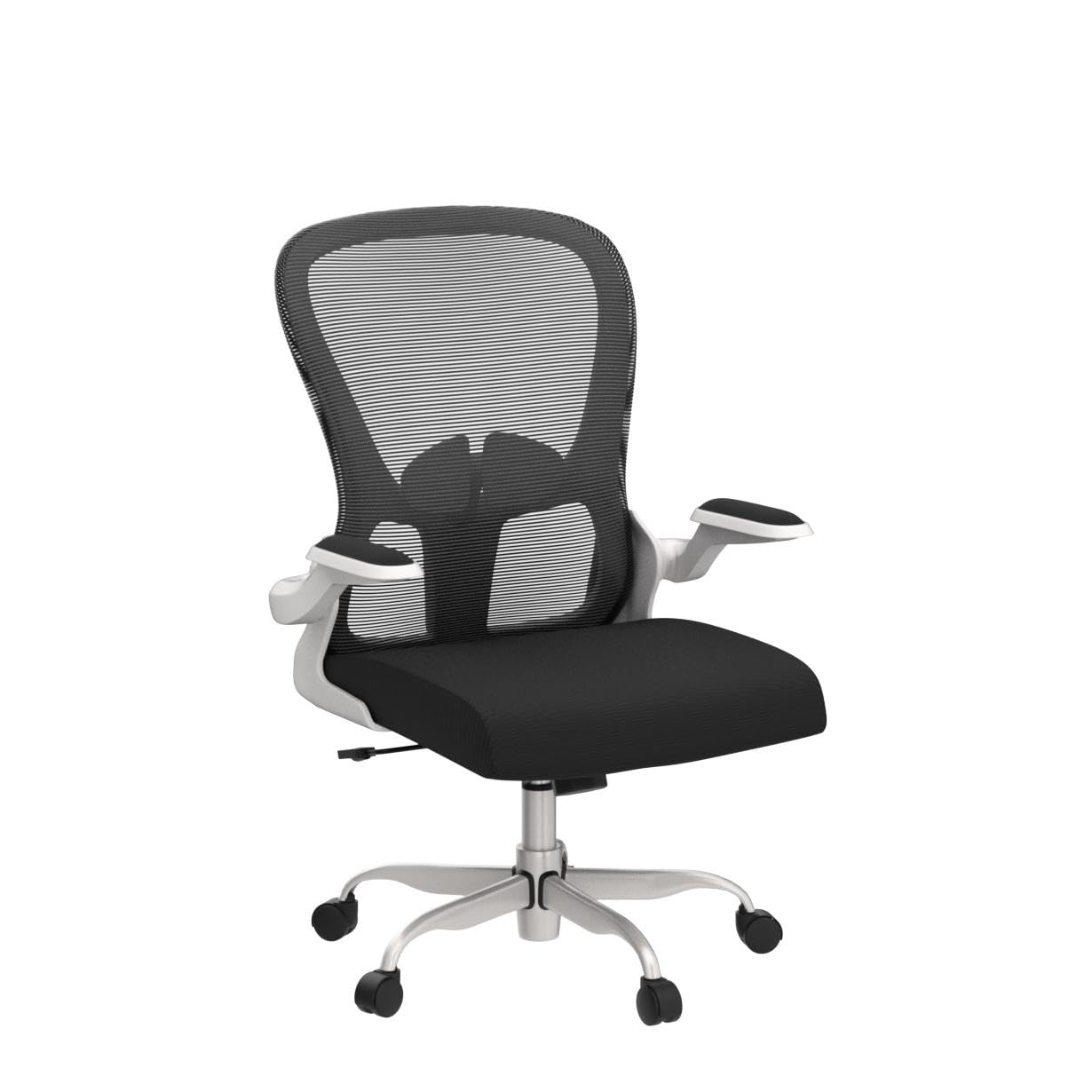 Ergonomic Office Chair with Lumbar Support - Adjustable Height & Flip-Up Arms - Breathable Mesh Desk Chair for Home & Office - Perfect for Long Work Hours, Gaming, and Study Sessions