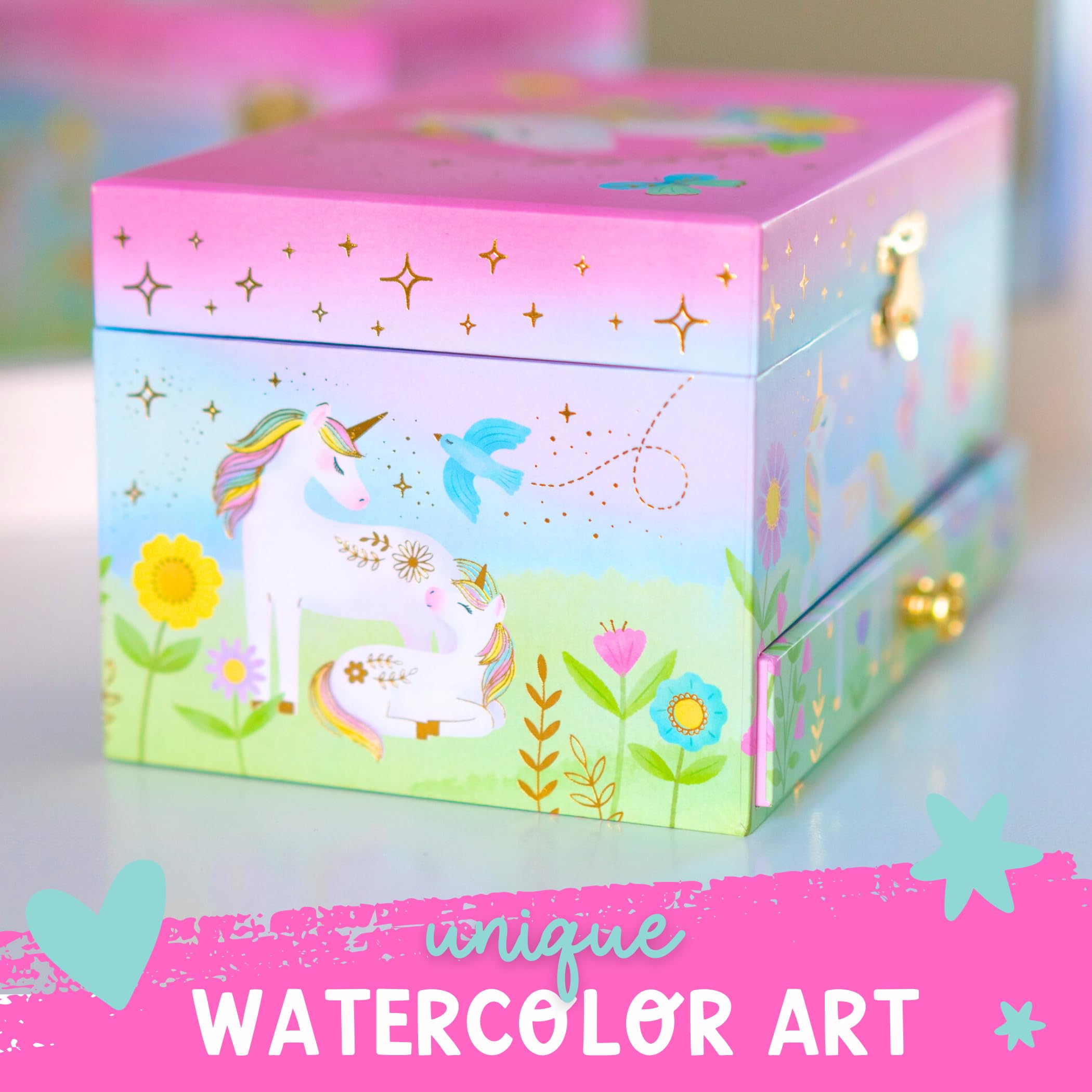 Musical Unicorn Jewelry Box for Girls with Mirror - Best Gift for 4-6 Year Old Girls | Perfect for Birthday, Christmas & Room Decor