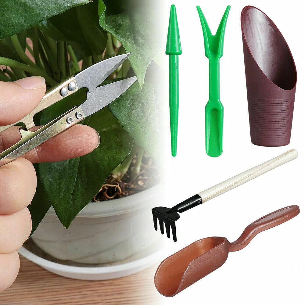 13PCS Mini Garden Scissor Planting Shovel Set - Durable Gardening Tools Kit for Pruning, Digging & Planting - Perfect for Indoor Plants, Herb Gardens & Small Outdoor Spaces