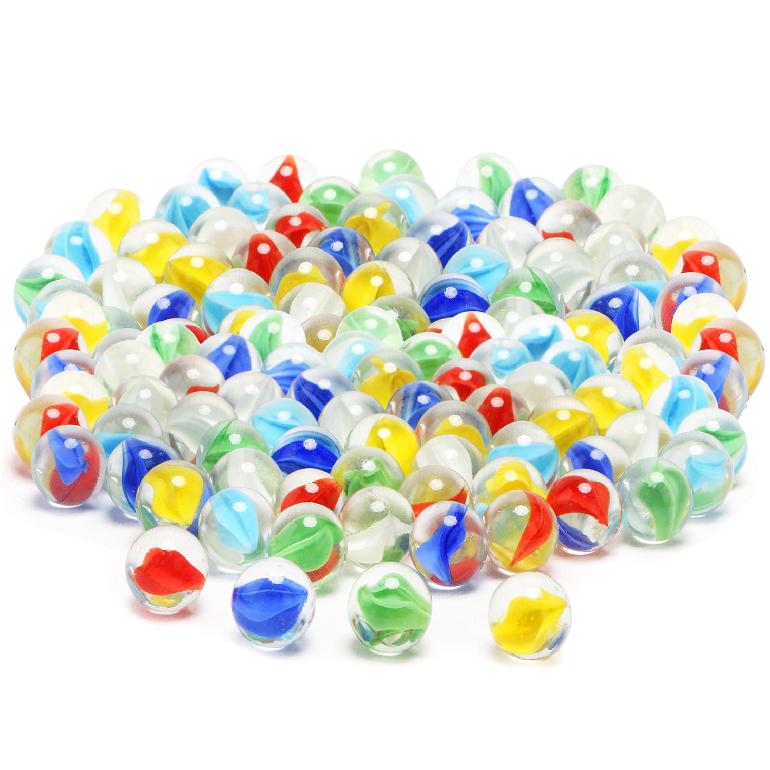 60 PCS Glass Marbles Bulk - Colorful Vase Fillers for Home Decor, DIY Crafts, Marble Games & Kids Activities - Perfect for Party Favors, Fish Tanks, and Table Centerpieces