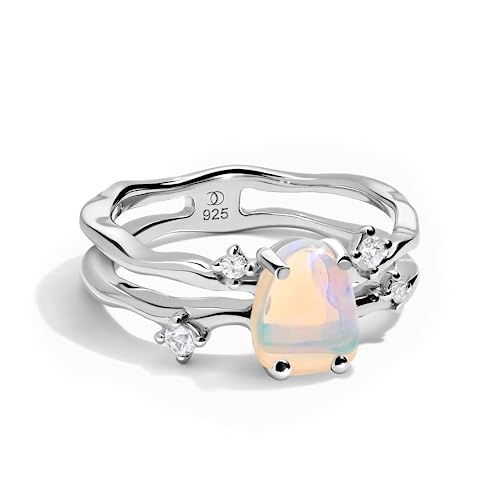 Silver Opal Ring - Flow