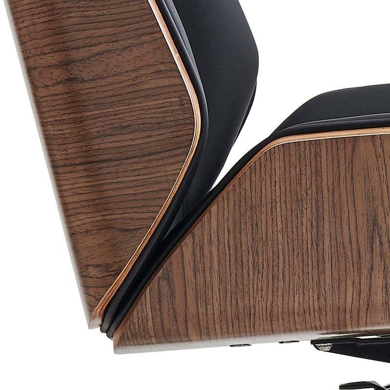 Ergonomic TYLER High Back Office Chair with Walnut & Black Finish - Perfect for Home Office, Gaming, and Workspace Comfort