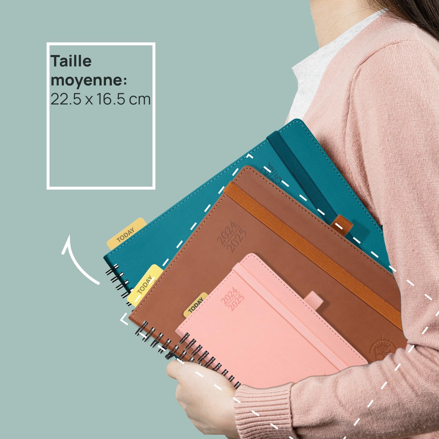 POPRUN 2024-2025 Weekly Planner - 17 Month Academic Diary (August 2024-December 2025) | 8.7