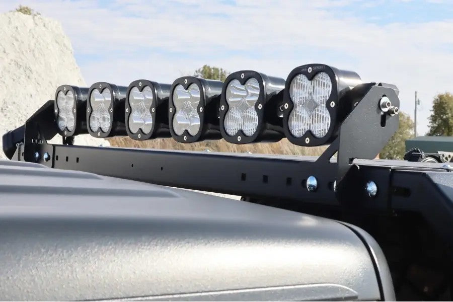Jeep Gladiator JT LOD Offroad Black Ops Light Bar Mount - Heavy Duty Black Steel Bracket for Off-Road LED Light Bars - Perfect for Night Driving & Off-Road Adventures
