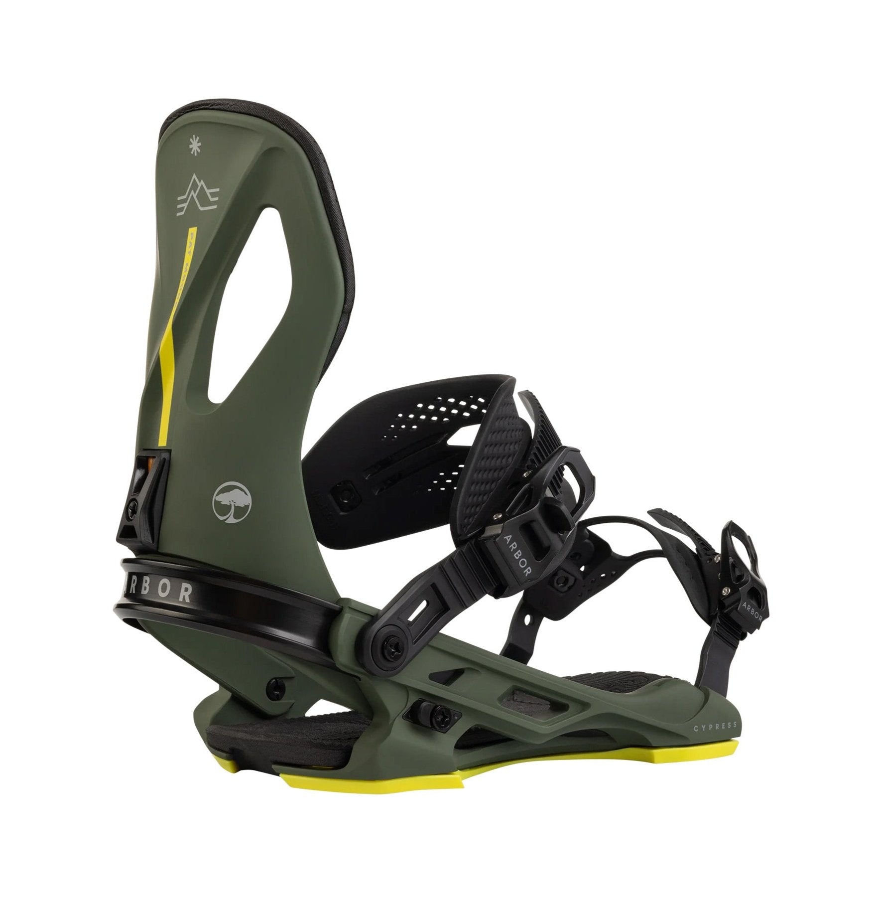 Arbor Cypress Pat Moore Snowboard Binding 2025 - Men's All-Mountain Freestyle Snowboard Bindings for Powder & Park Riding | Perfect for Backcountry, Groomers & Terrain Parks