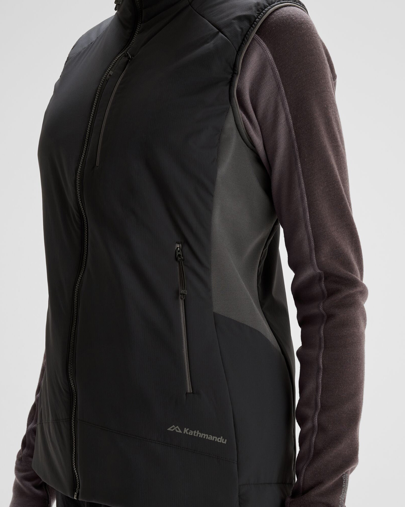 Women's Seeker PrimaLoft® Active Vest - Lightweight Insulated Jacket for Outdoor Activities, Hiking & Running | Black Stingray Color | Water-Resistant Winter Wear