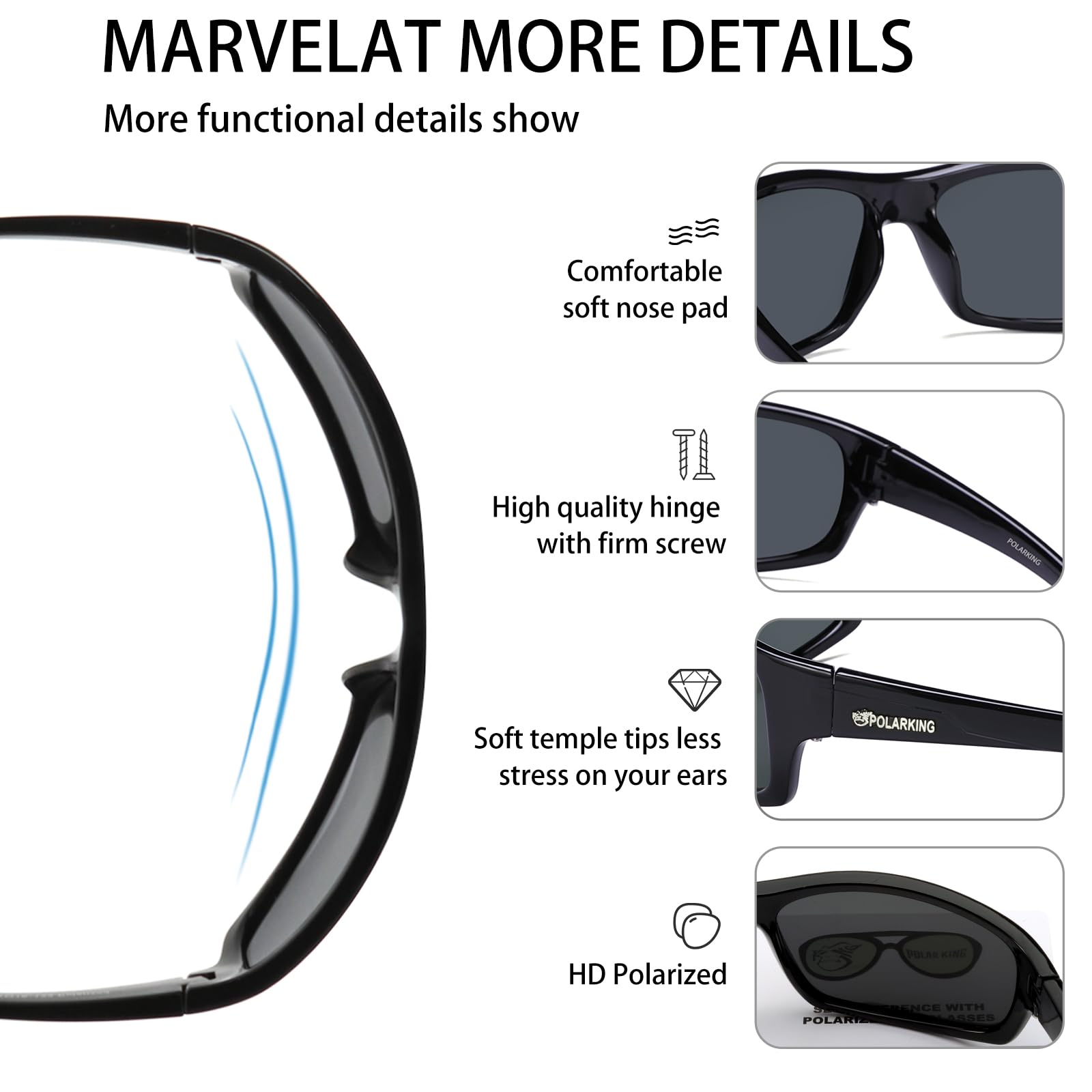 Polarized Sports Sunglasses for Men - Matte Finish, Mirror Lens, UV Protection - Ideal for Running, Cycling & Outdoor Activities
