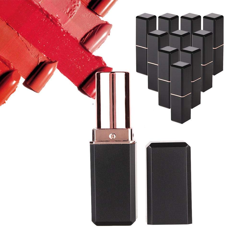 10pcs Empty Lipstick Tubes - Refillable DIY Lip Balm Containers for Homemade Cosmetics | Perfect for DIY Lipstick, Lip Balm, and Beauty Packaging | Great for Makeup Artists, Salons, and Personal Use