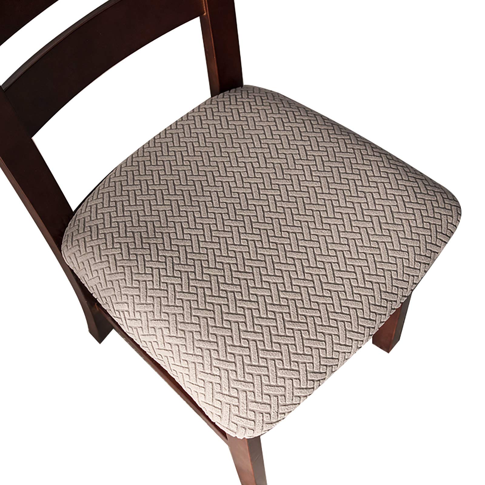 Genina Dining Chair Covers 4-Pack - Taupe for Kitchen & Dining Room