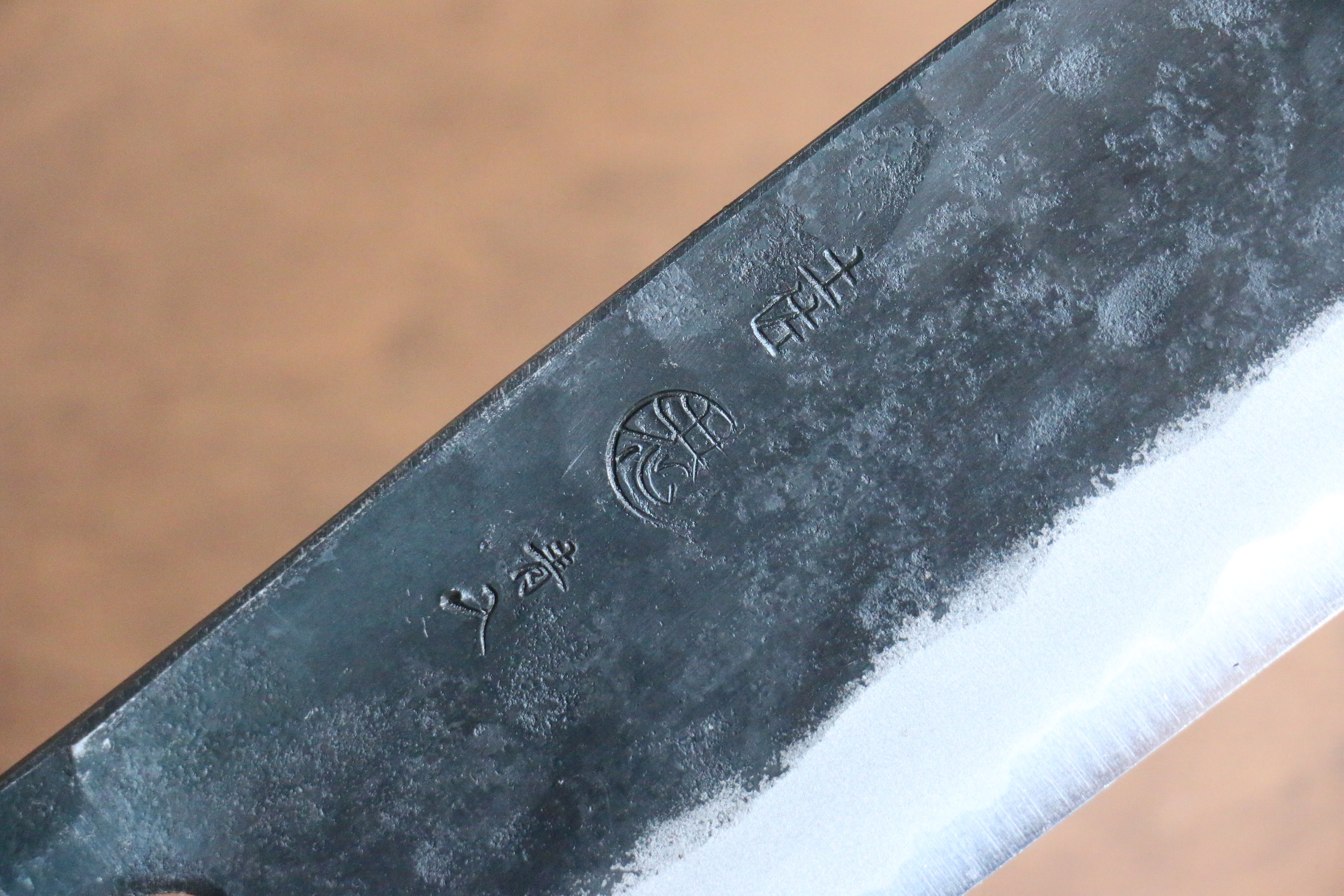 Premium Kyohei Shindo Blue Steel Nakiri Knife 165mm - Black Finish, Live Oak Lacquered Handle - Japanese Kitchen Knife for Professional Chefs & Home Cooking, Perfect for Slicing Vegetables & Herbs