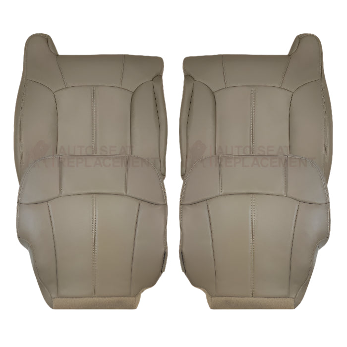 1999-2002 Chevy Silverado Seat Covers - Medium Neutral Tan | Custom Fit Truck Seat Protectors | Durable & Comfortable for Daily Driving & Road Trips