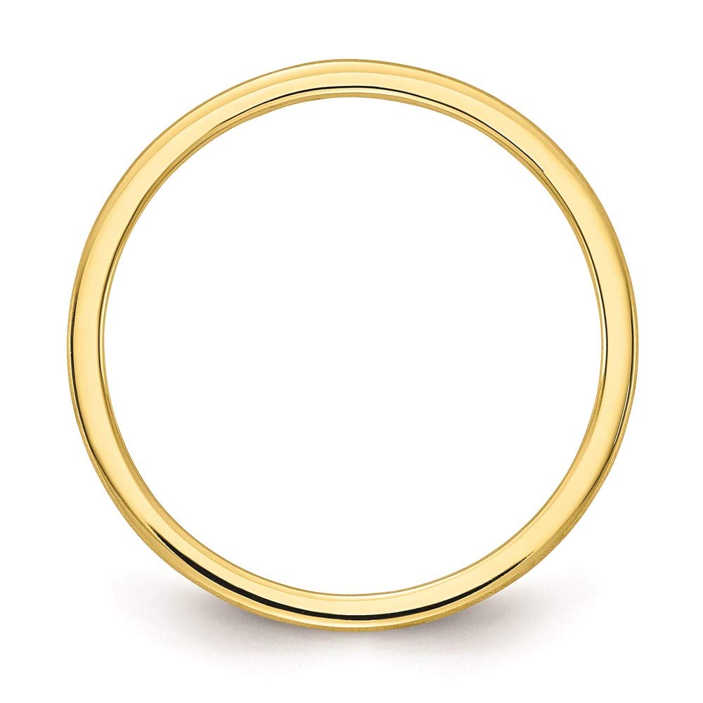 10K Yellow Gold Stackable Band - Black Bow 1.2mm for Layering Jewelry