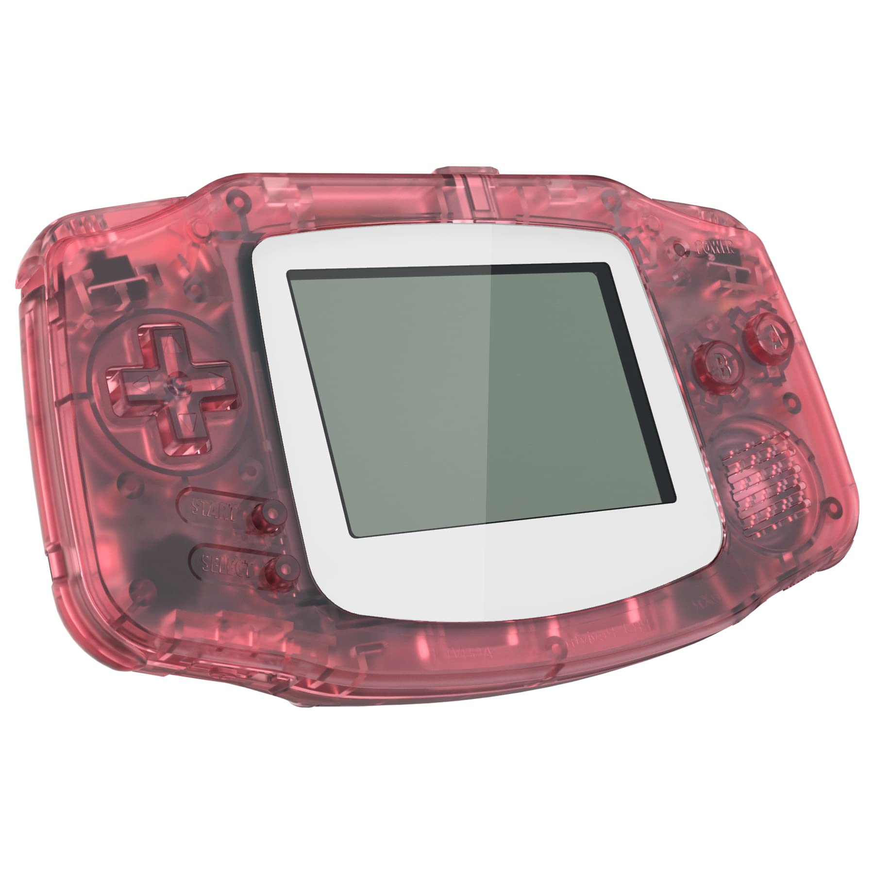 eXtremeRate Cherry Pink Replacement Shell & White Screen Lens for Gameboy Advance - Full Housing Cover Compatible with IPS & Standard LCD (Console Not Included) - Perfect for Gameboy Modding, Retro Gaming & Custom Builds