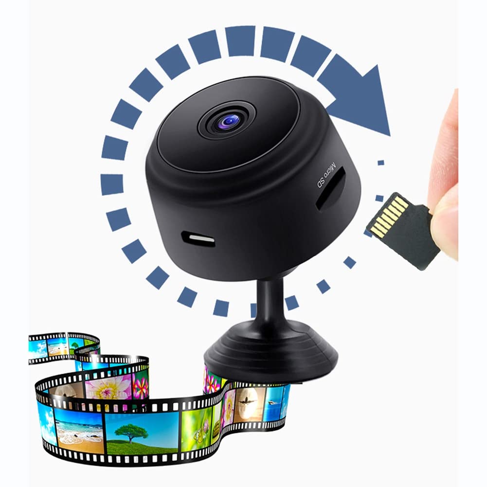 Greethga A9 Mini WiFi Camera - 1080P HD Night Vision, Wireless Security Camera with Voice Recorder for Home Surveillance & Indoor Monitoring | Perfect for Baby Monitor, Pet Camera, and Office Security