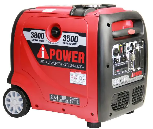 iPower SUA3800I 3500W/3800W Portable Inverter Generator - Quiet Gas Powered for Camping, RV, Home Backup & Outdoor Power Supply