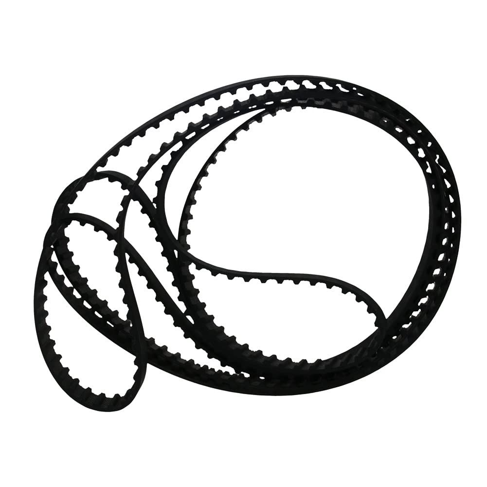 Heyiarbeit 320XL Rubber Timing Belt - 5.08mm Pitch, 10mm Width Industrial Synchronous Belt for 3D Printers, CNC Machines & Robotics (Black, 2-Pack) - Durable Closed Loop Design for Precise Motion Control