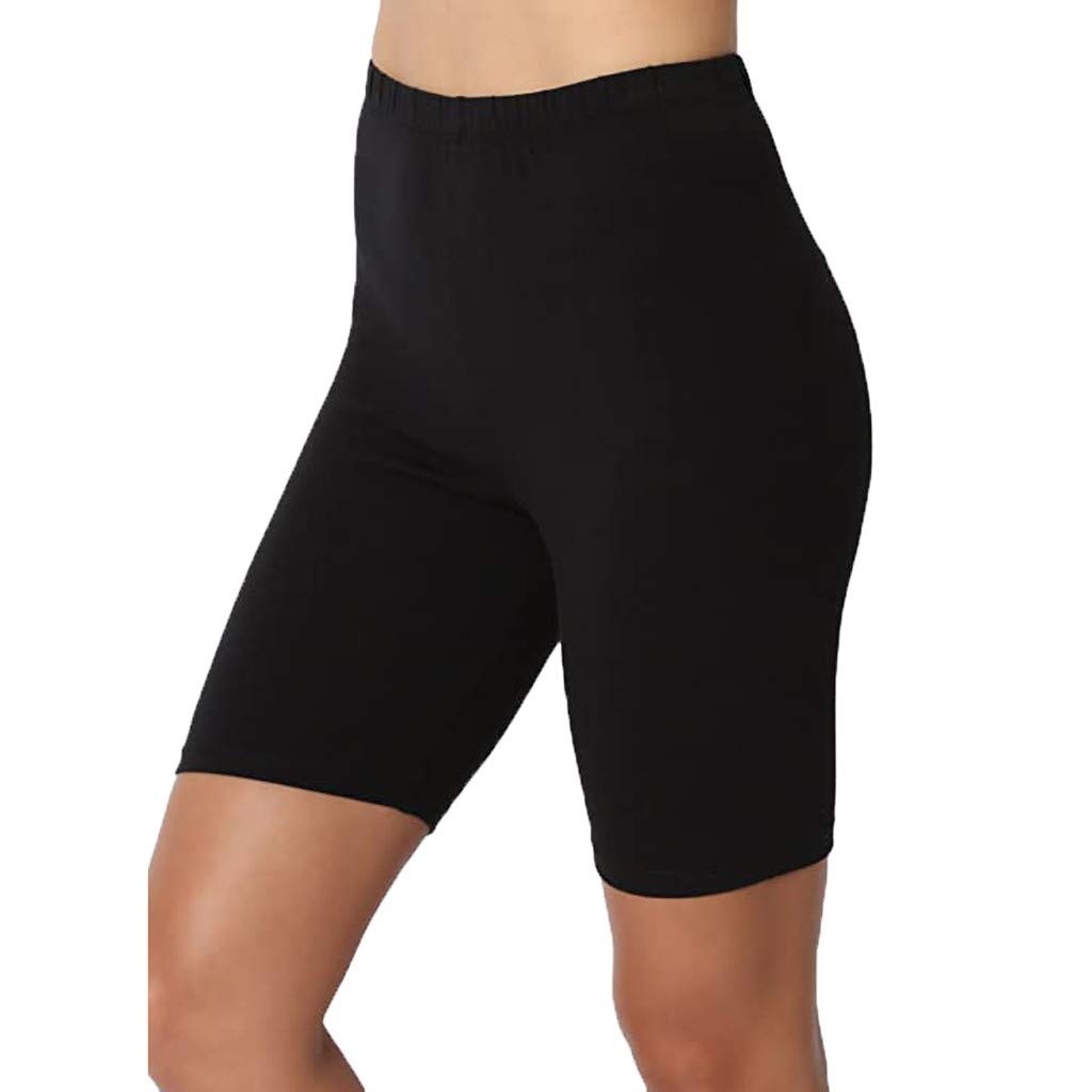 WUAI High Waist Yoga Shorts for Women - Tummy Control Workout Leggings & Active Bermuda Shorts | Perfect for Yoga, Gym, Running & Summer Outdoor Activities