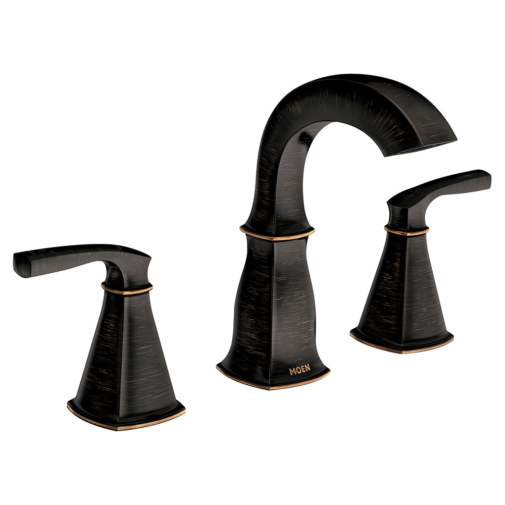 MOEN® Bronze Two Handle 8 Inch Widespread Bathroom Sink Faucet - Perfect for Modern Bathroom Vanity and Powder Room Upgrade