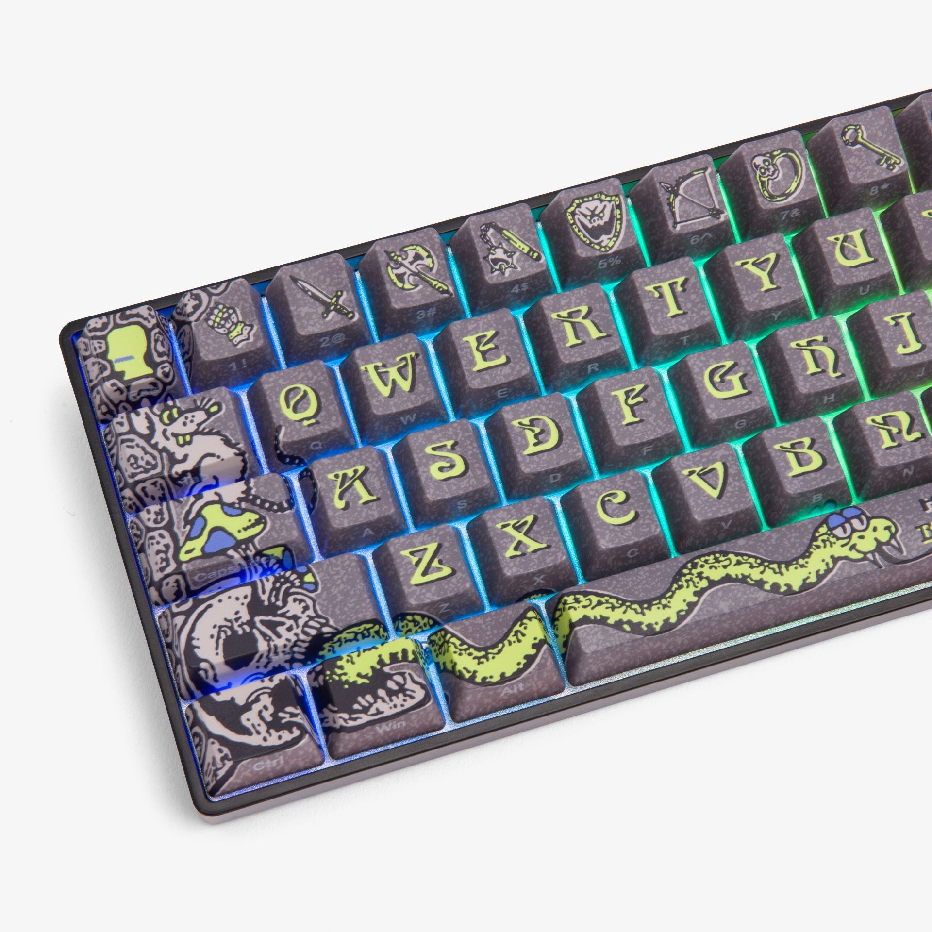 Brain Dead x HG Basecamp 65% Mechanical Keyboard - Compact Wired Gaming Keyboard for PC/Mac - Perfect for Esports, Office Work & Typing Enthusiasts