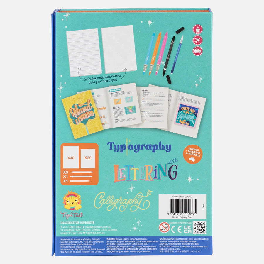 Hand Lettering Kit for Kids - Creative Art Activity Set for Learning Calligraphy & Drawing | Perfect for Homeschooling, Classroom & DIY Craft Projects