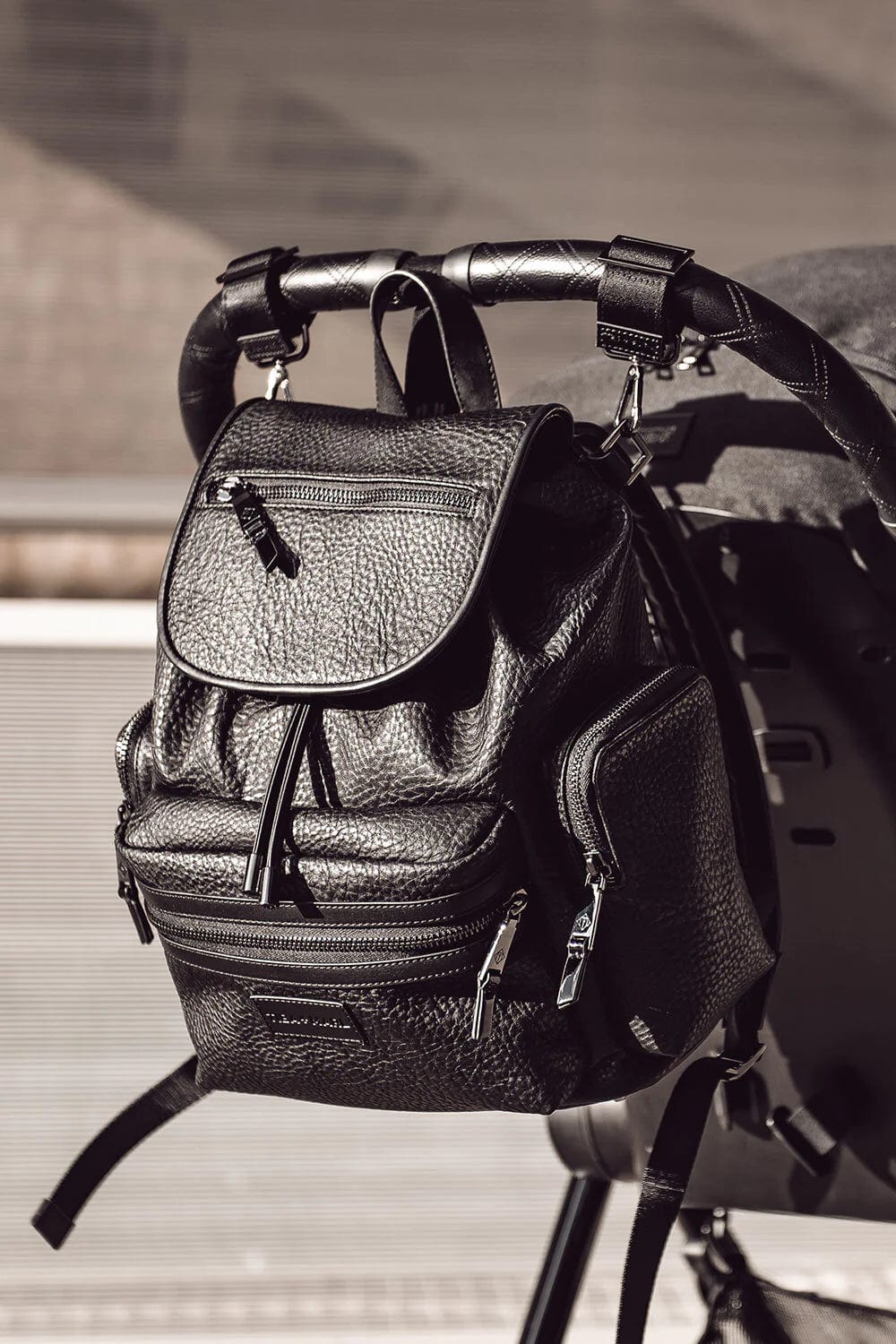 Black Baby Kaspar Changing Backpack (34cm) - Perfect for Diaper Changes On-The-Go, Travel & Parenting Essentials Storage