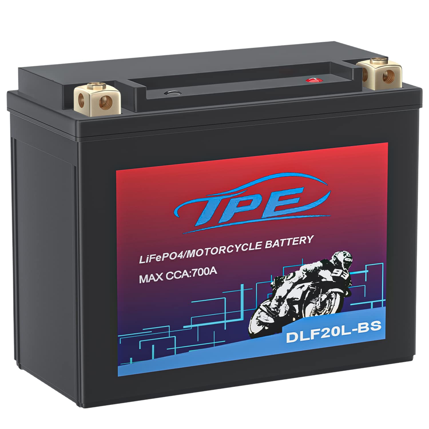TPE Lithium Motorcycle Scooter Battery LiFePO4 12.8V 9AH 700CCA with Smart BMS - 2500-8000 Life Cycles | High-Performance Engine Start Battery for Electric Bikes, ATVs & Powersports | Reliable Power Solution for Commuting & Outdoor Adventures