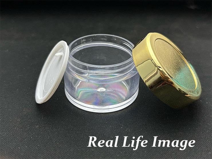 Premium Gold Lid Cosmetic Jars - 15g (8 Pack) for Lip Balm, Cream, Skincare - Ideal for DIY Beauty, Travel & Gift Packaging