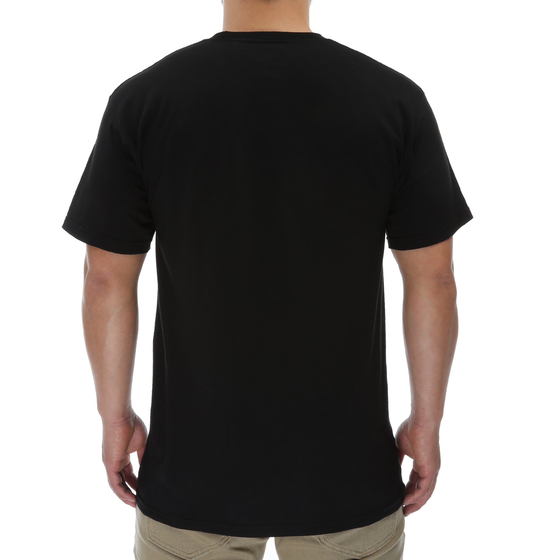 Huf Stadium Sponsor T-Shirt for Men - Black Cotton Graphic Tee - Streetwear Fashion for Casual Wear & Skateboarding