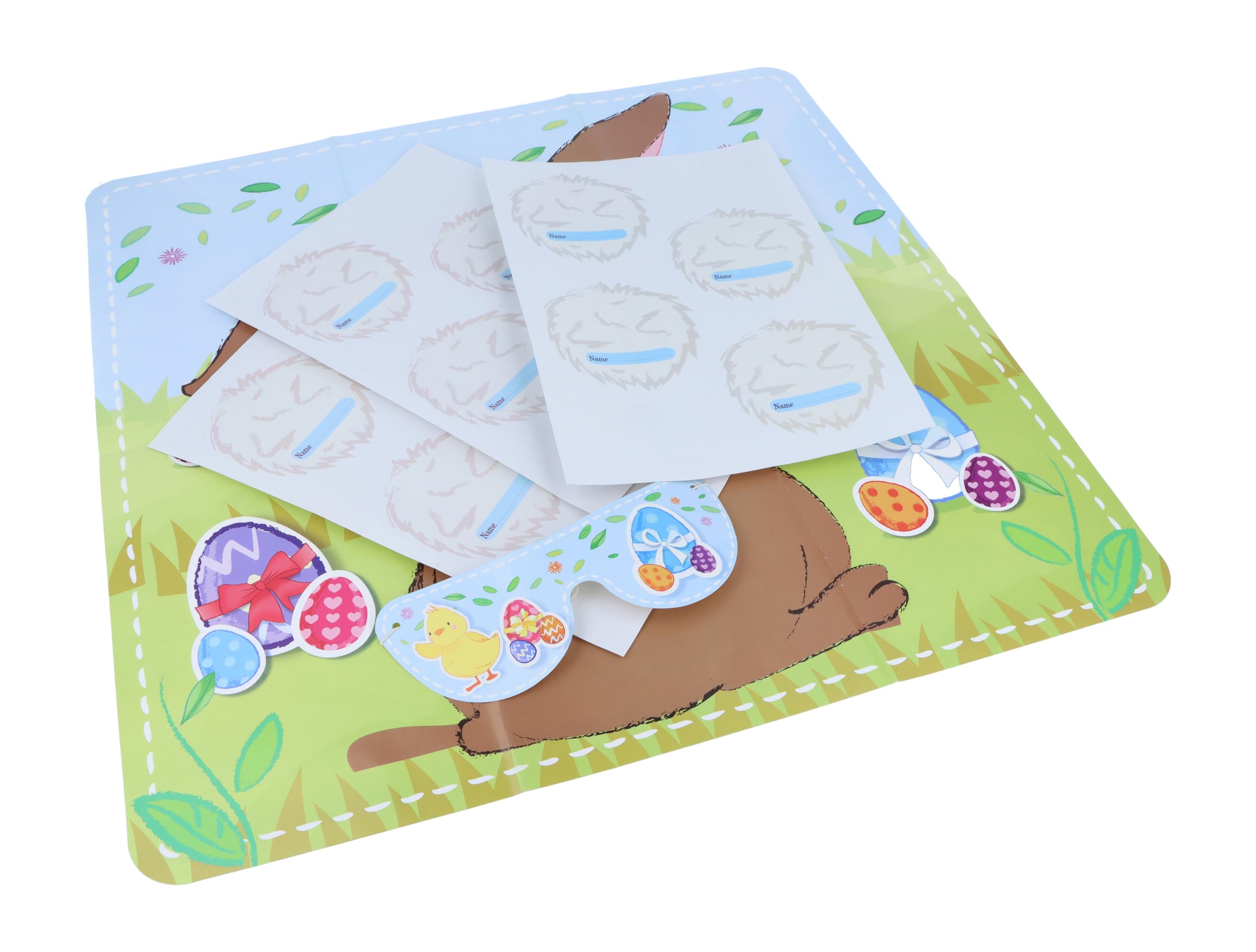 Easter Bunny Party Game - Stick Tail on Bunny for Kids - Easter Egg Hunt & Spring Party Activity