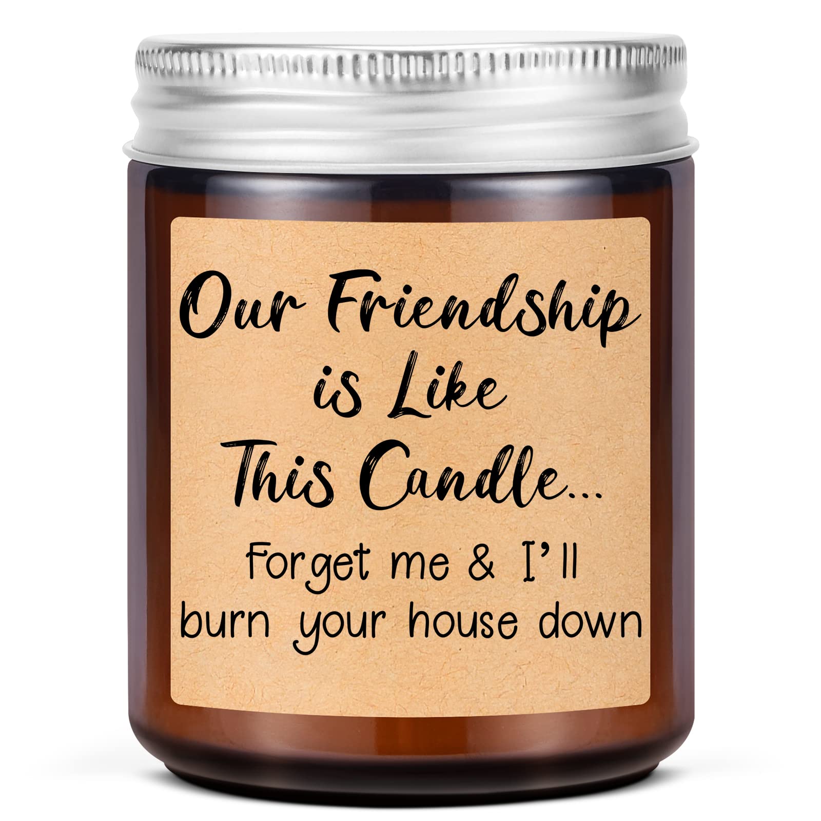 Lavender Scented Candles - Best Friendship Gifts for Women, Funny Birthday Gifts for Sister & Female Friends - Thoughtful Going Away Present - Perfect for Relaxation, Home Decor & Stress Relief