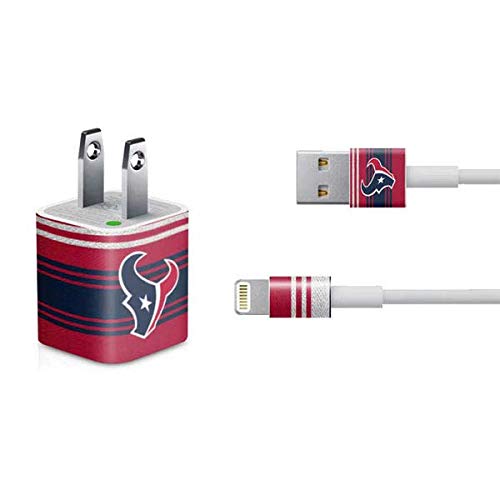 Officially Licensed NFL Houston Texans Trailblazer Design Skin Decal for iPhone Charger (5W USB) | Durable Protective Cover for Home, Office & Travel Use
