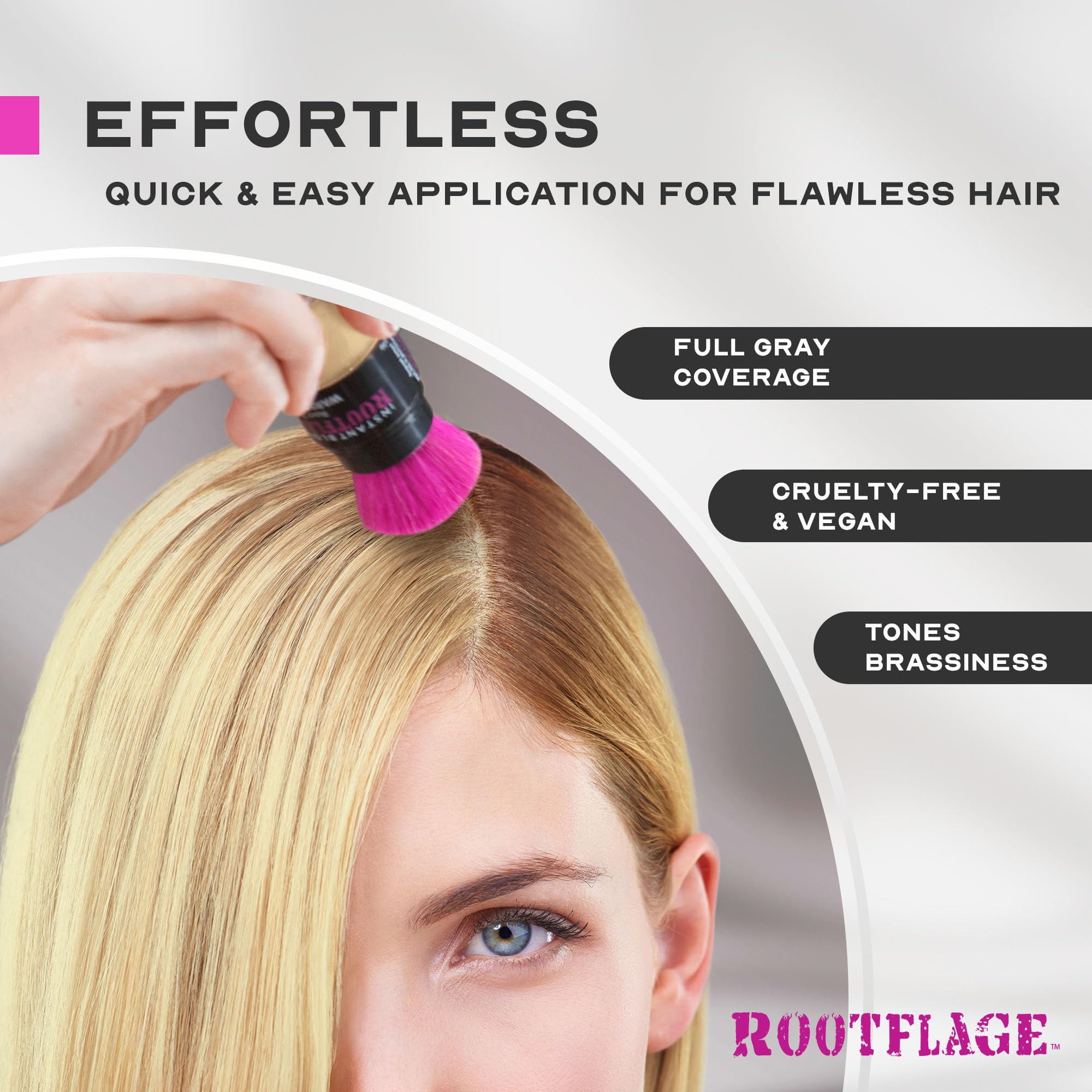 Warm Blonde Root Touch Up Powder - Instant Temporary Hair Root Concealer for Gray Coverage & Roots | Hairline Filler & Cover Up Powder for Everyday Use, Travel & Quick Fixes
