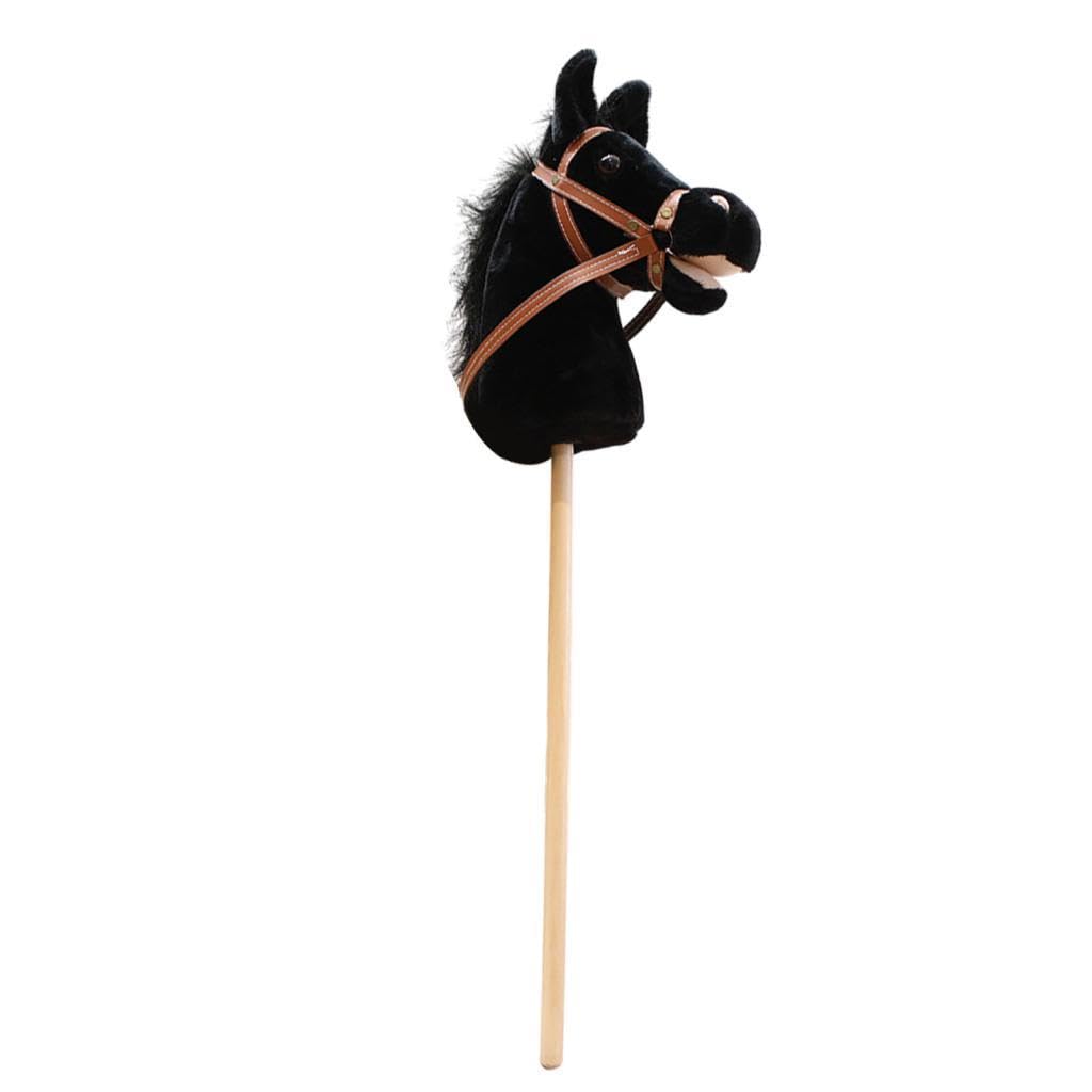 Realistic Sound Stick Horse Riding Toy for Kids - Black Hobby Horse with Neighing Sounds | Perfect for Pretend Play, Outdoor Fun, and Birthday Gifts for Boys & Girls