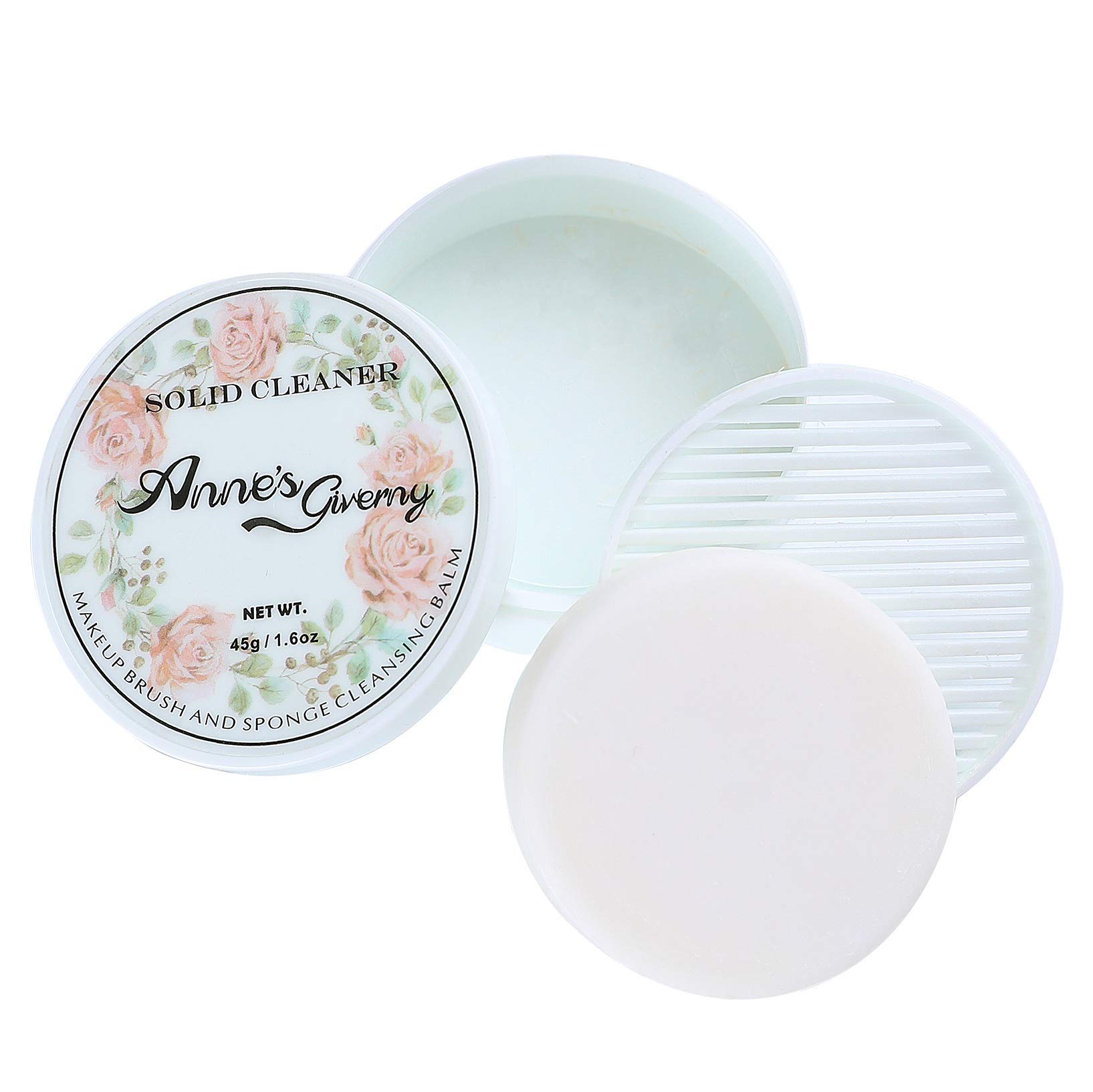 ANNE'S GIVERNY Liquid Foundation Makeup Brush with Solid Cleaner Soap - Professional Foundation Brush for Flawless Makeup Application & Easy Cleaning