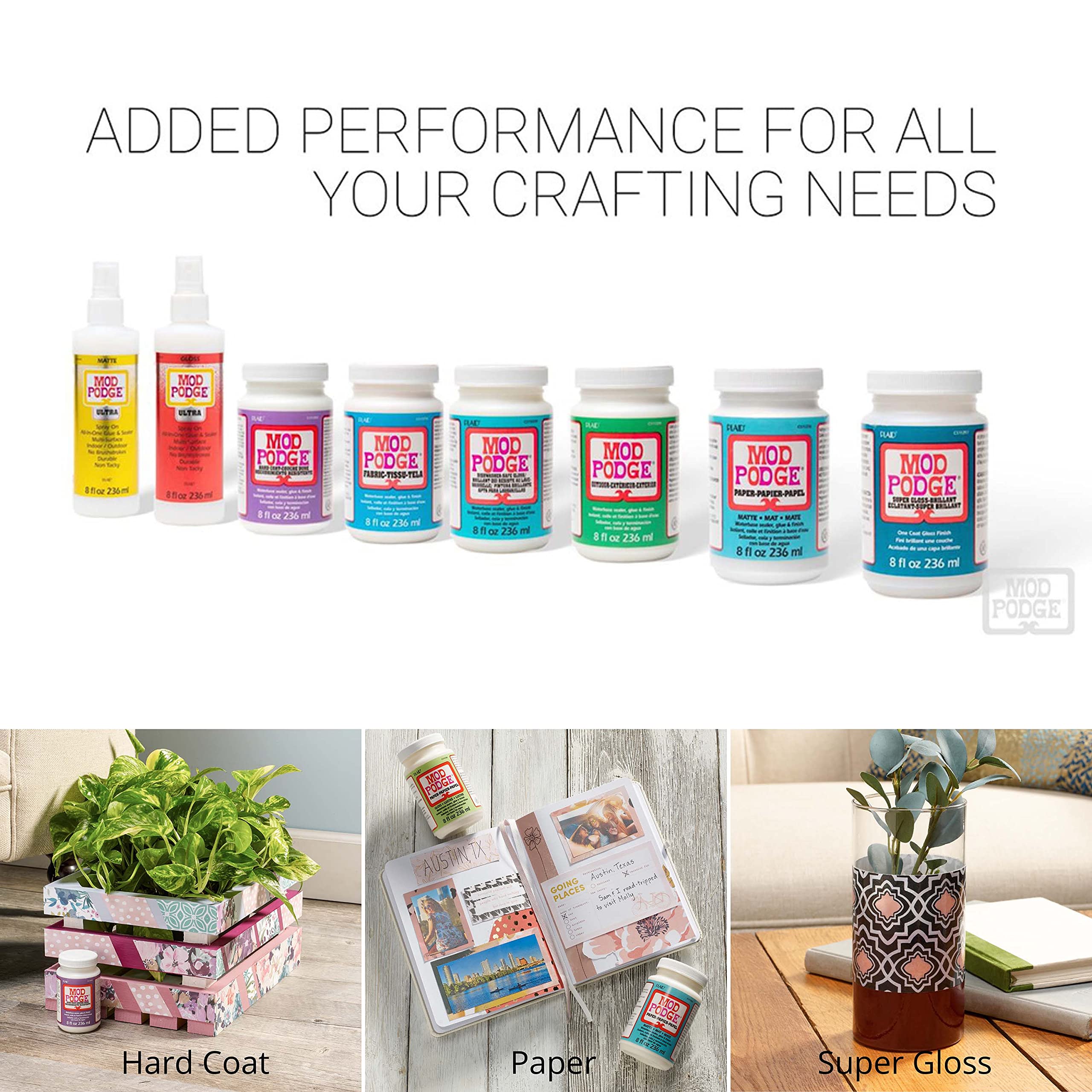 Mod Podge Super Thick Gloss 8-Ounce Waterbase Sealer, Glue and Finish - Matte Finish for DIY Crafts, Scrapbooking, Decoupage and Home Decor Projects